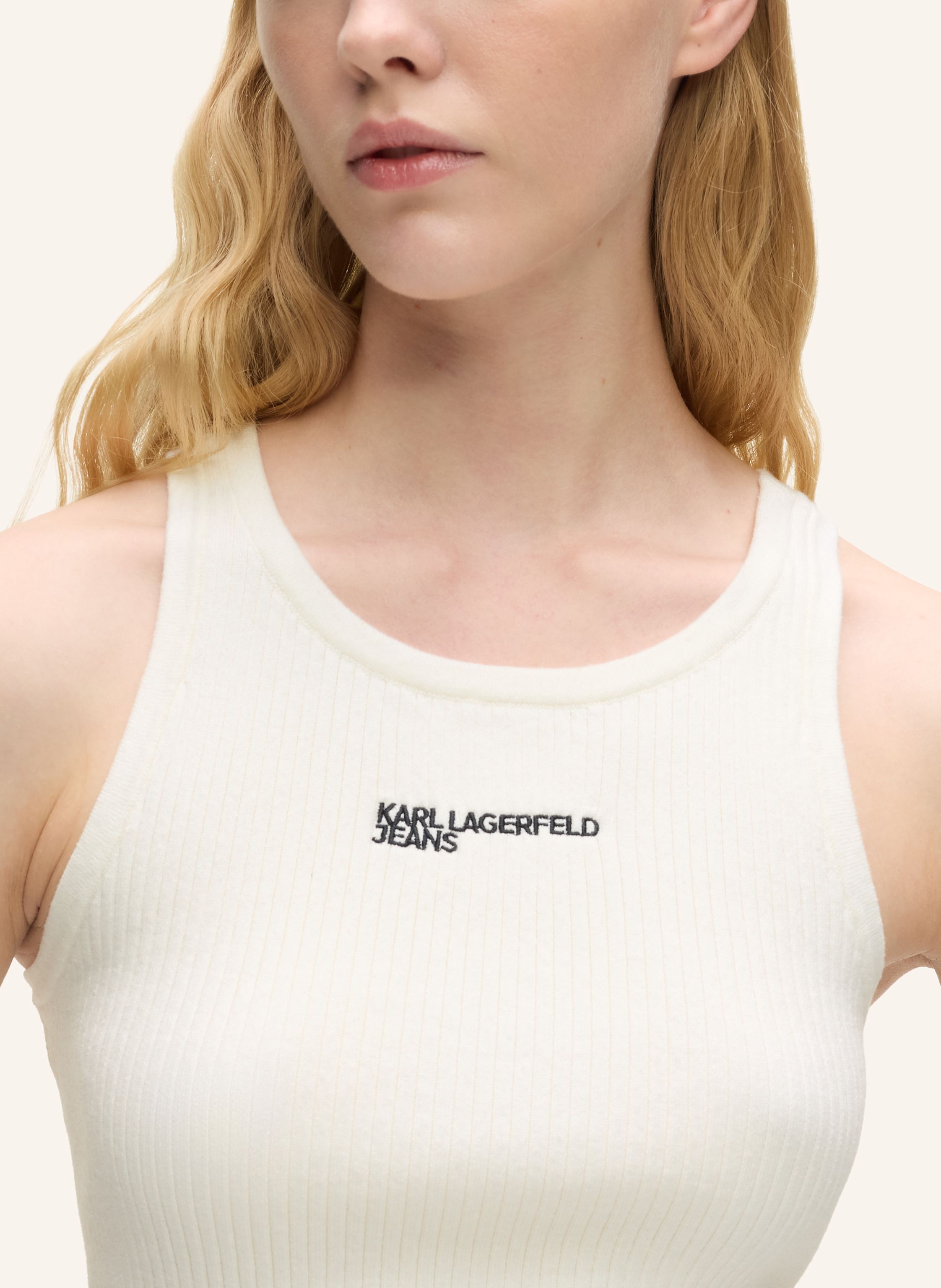 Thumbnail - Karl Lagerfeld Jeans Top beige