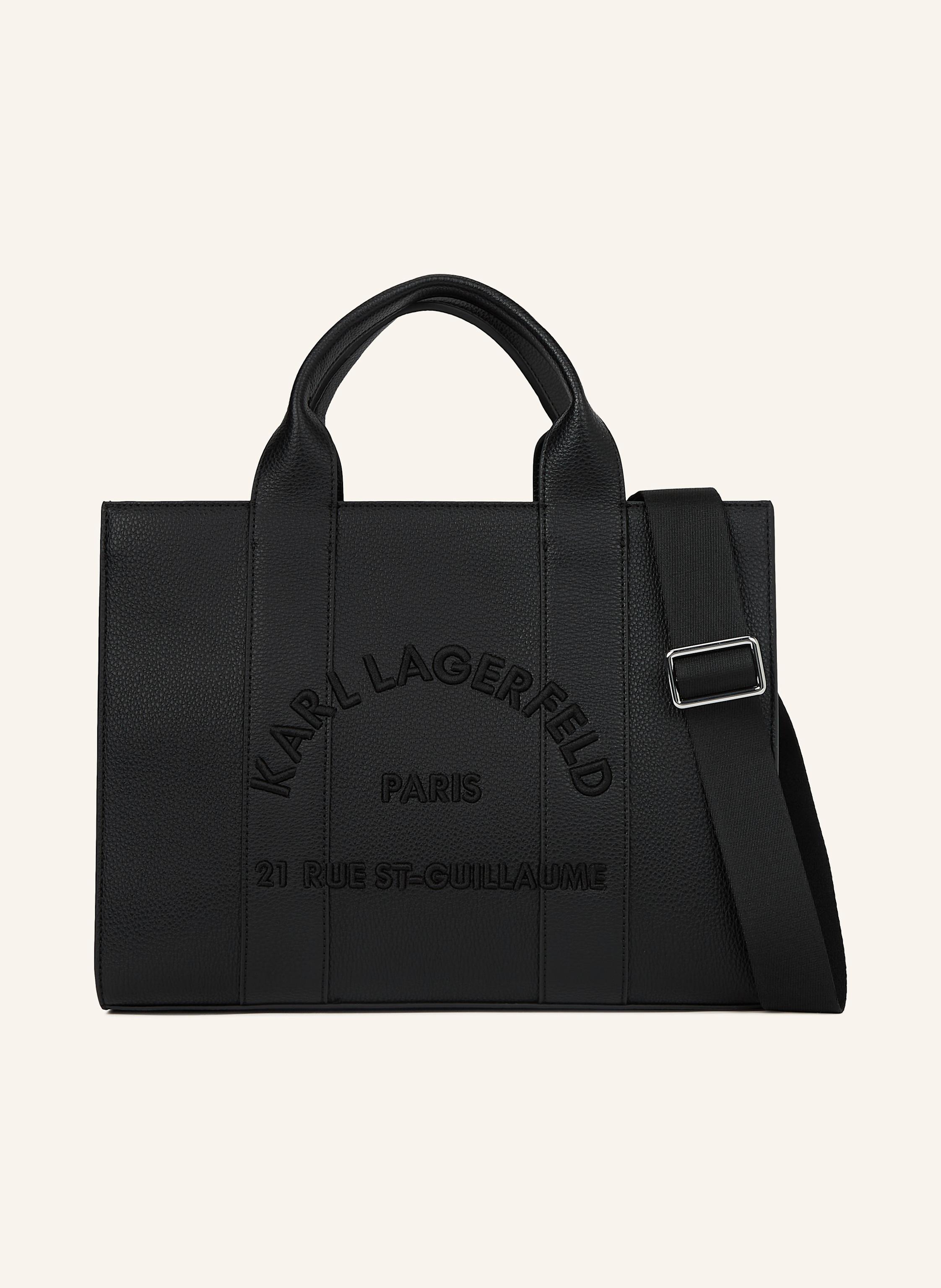 Karl Lagerfeld Diese vielseitige Tote Bag vereint mühelose Eleganz und praktische Funktionalität – das perfekte Accessoire für jeden Tag. Der verstellbare Riemen ermöglicht ein individuelles Styling, während ihr die in schwarz