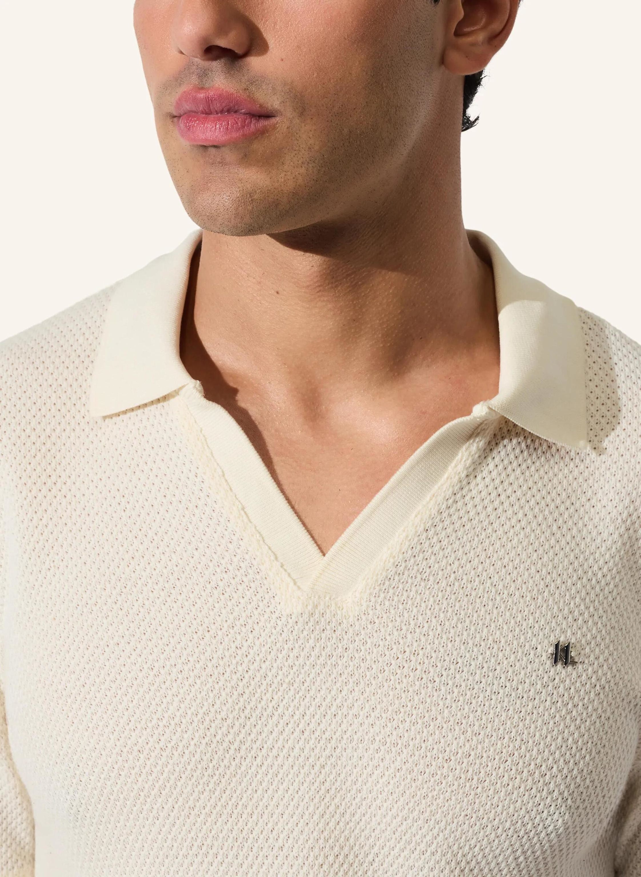 Thumbnail - Karl Lagerfeld Poloshirt beige