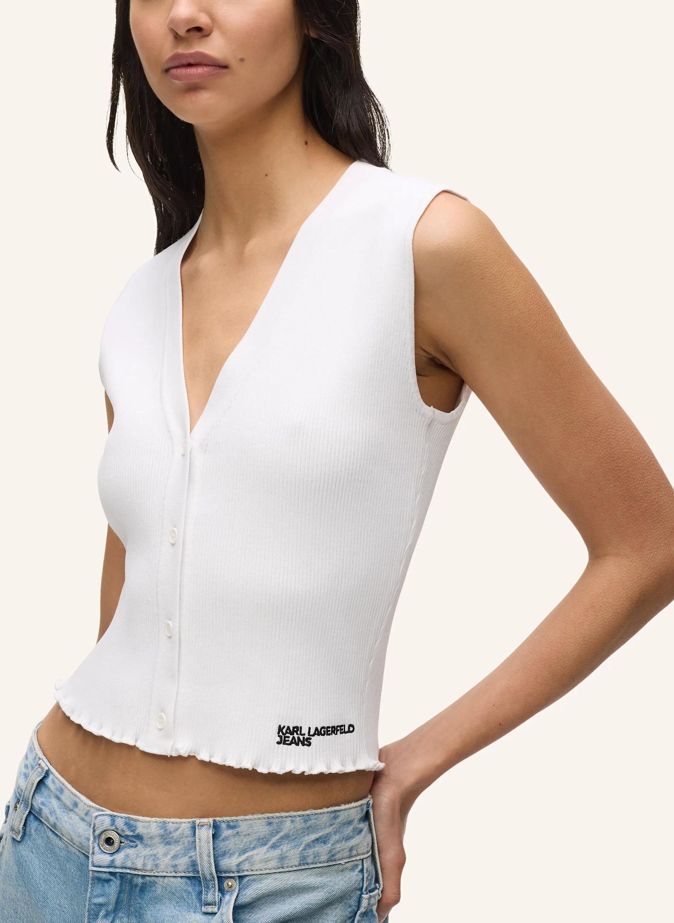 Thumbnail - Karl Lagerfeld Jeans Top weiss
