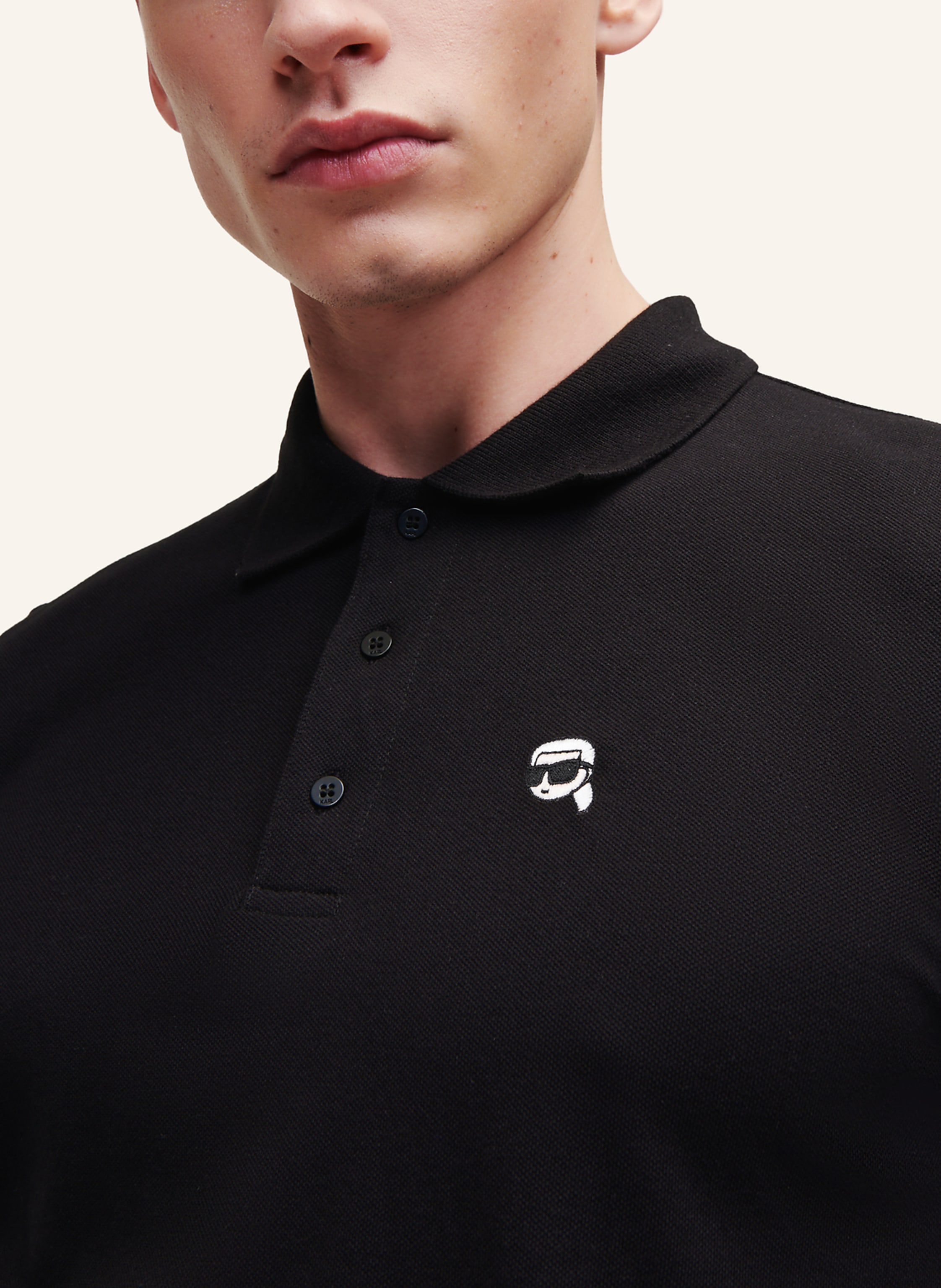 Thumbnail - Karl Lagerfeld Poloshirt schwarz