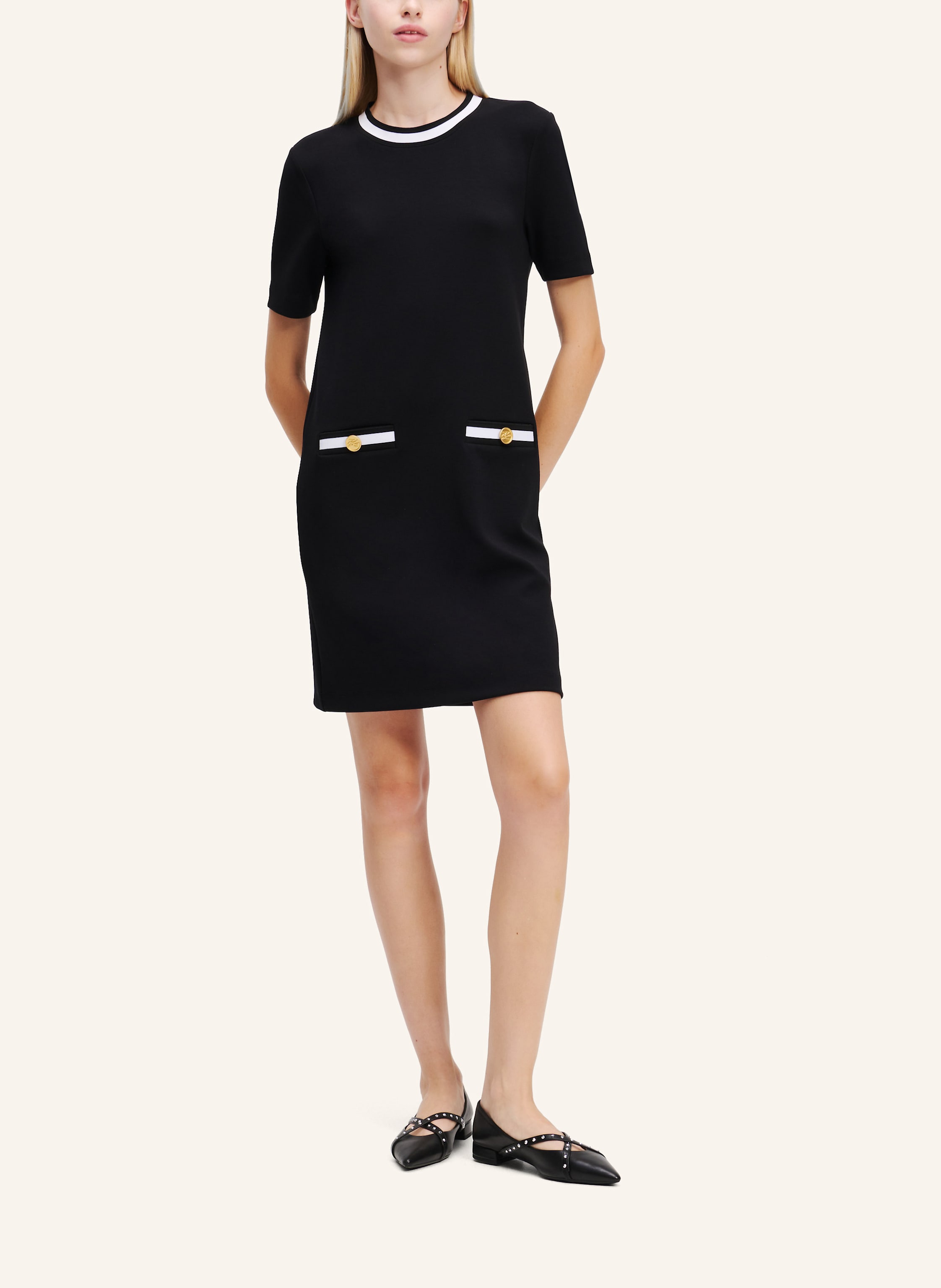 Thumbnail - Karl Lagerfeld Karl Essential T-Shirt-Kleid weiss