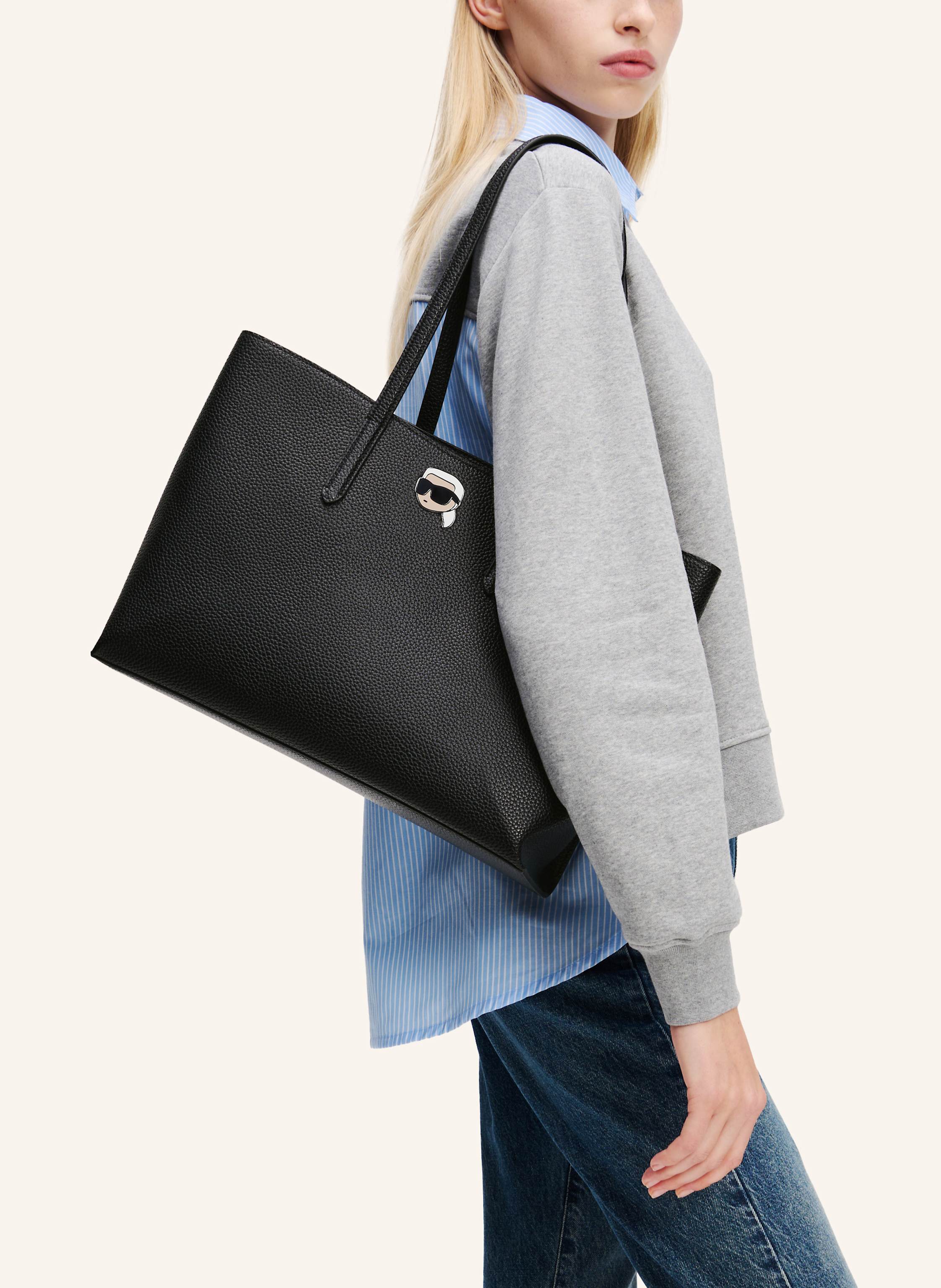 Thumbnail - Karl Lagerfeld Ikon Grosse Genoppte Tote-Bag schwarz