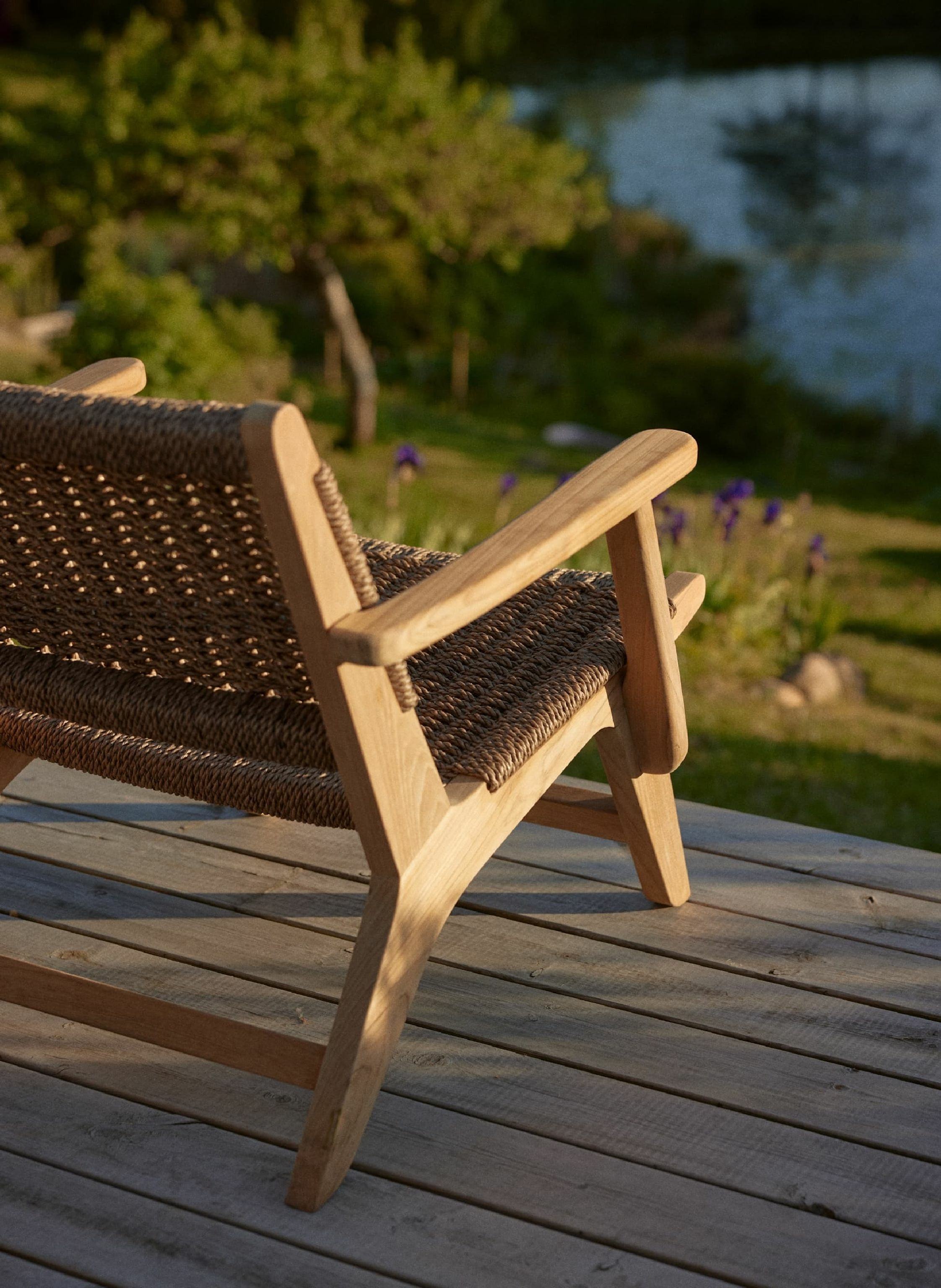 Thumbnail - Cinas Garten Lounge Hocker Eya braun