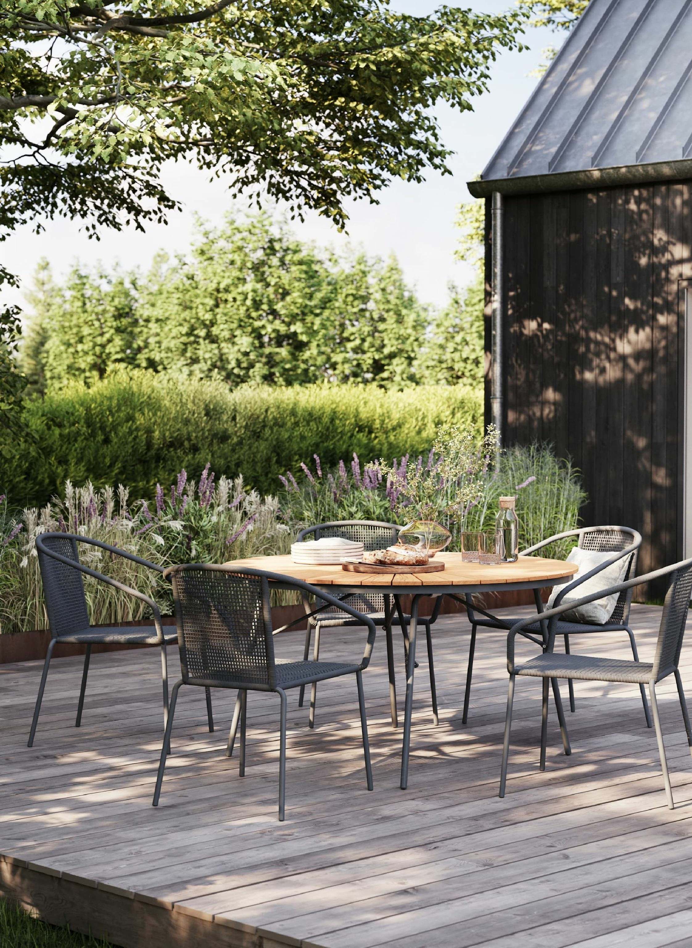 Thumbnail - Cinas Gartenhocker Luno grau