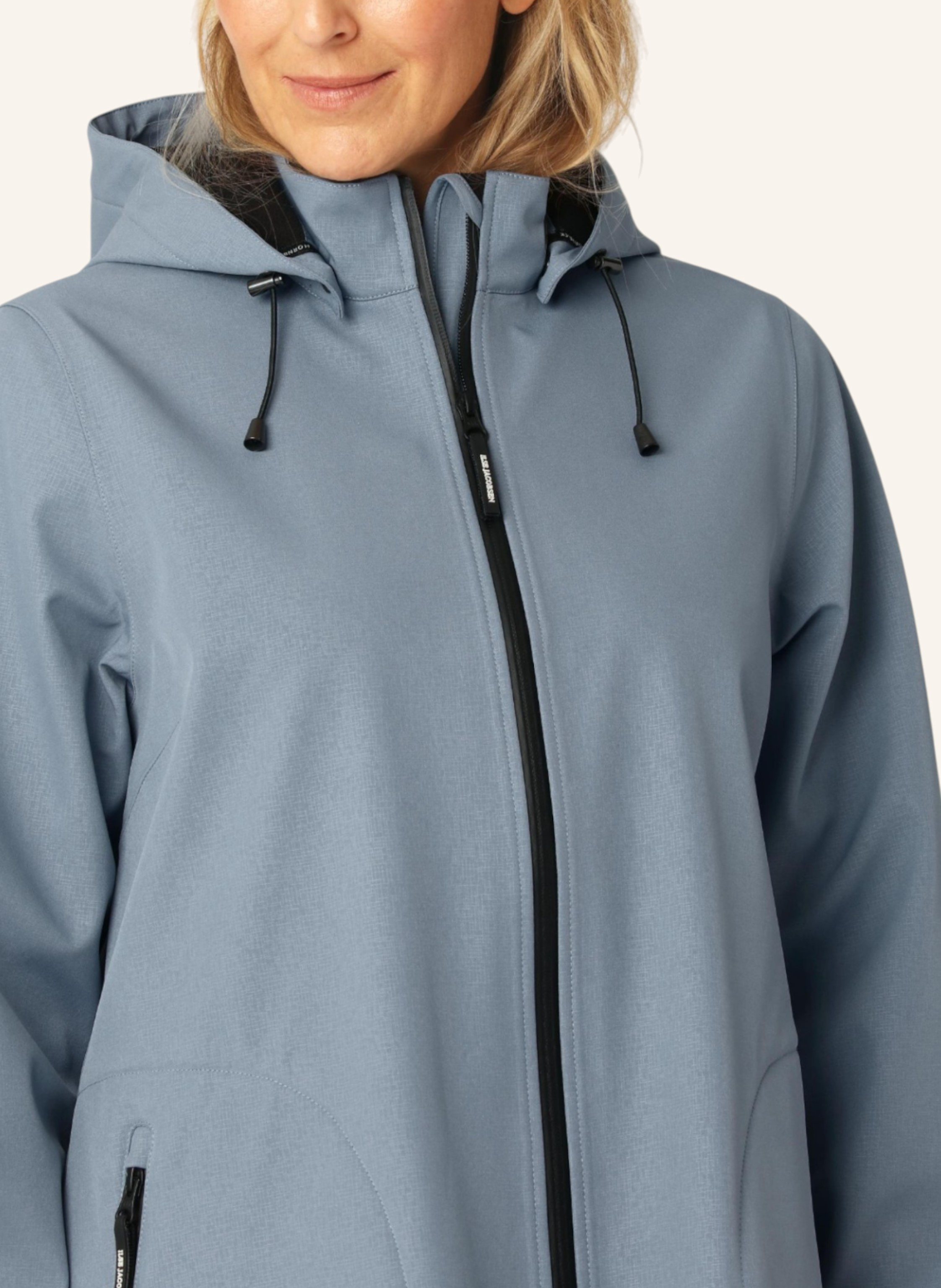 Thumbnail - Ilse Jacobsen Regenmantel Mit Abnehmbarer Kapuze blau