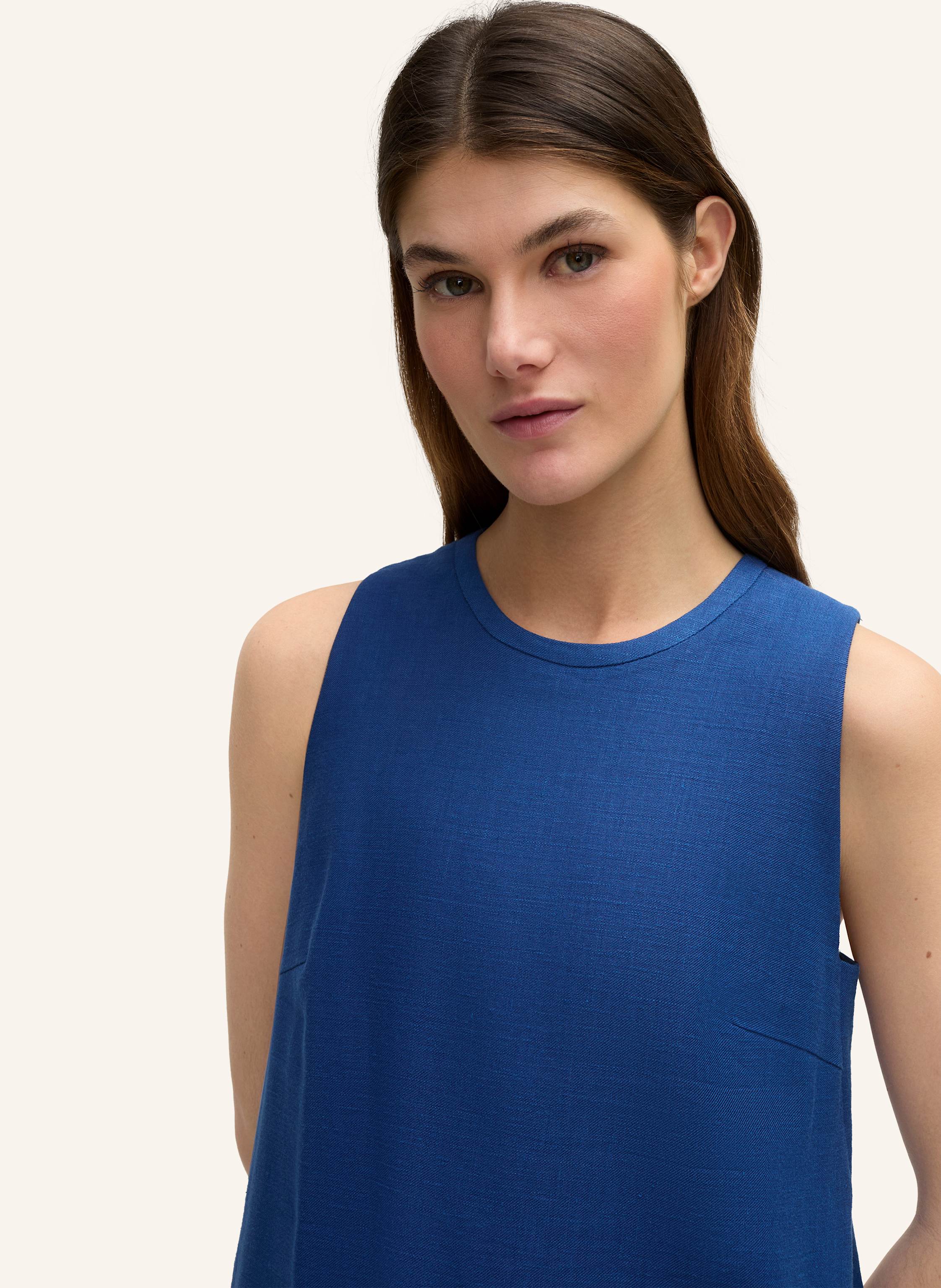 Thumbnail - Windsor. Kleid Mit Leinen blau