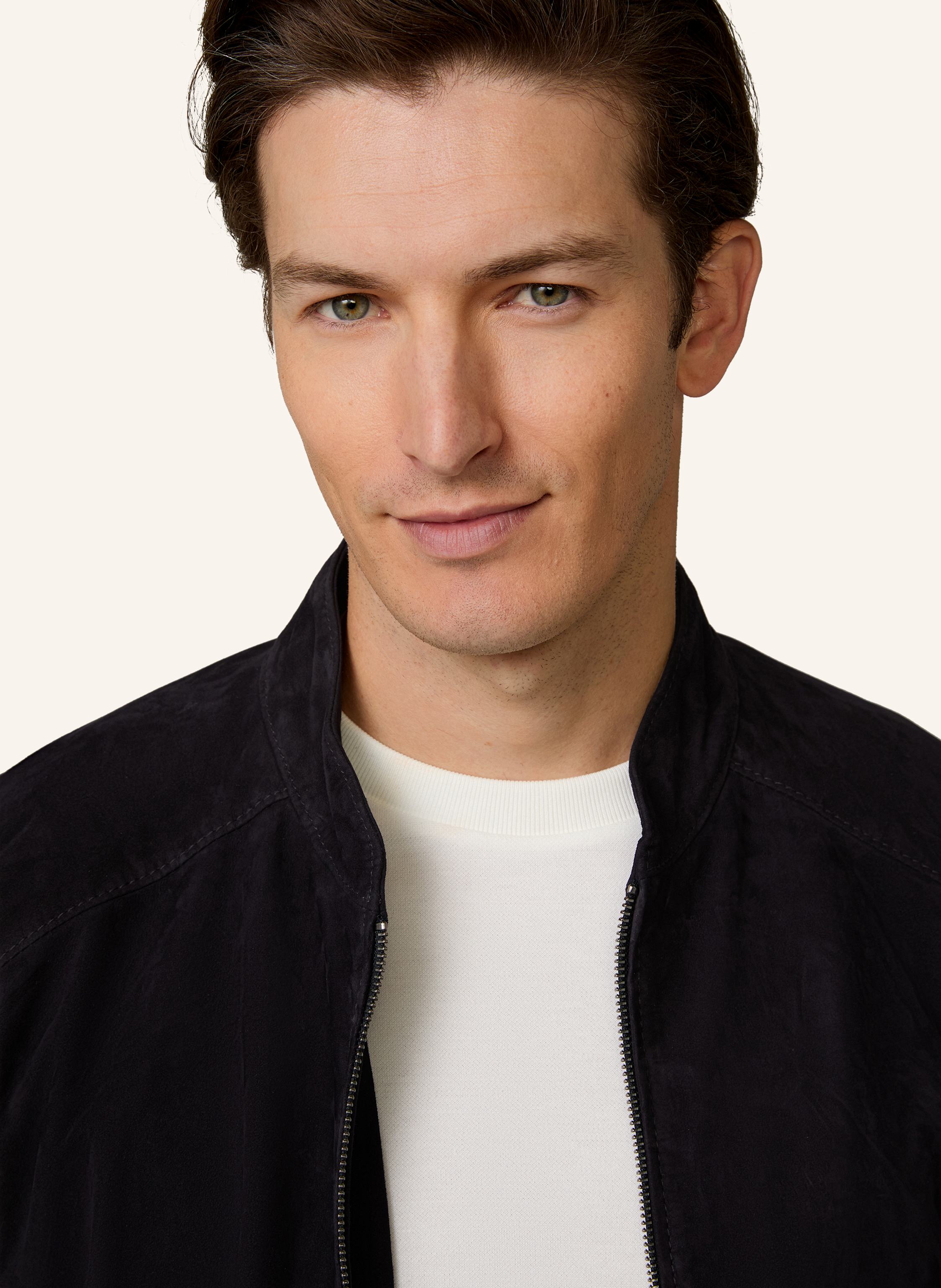 Thumbnail - Windsor. Lederblouson blau