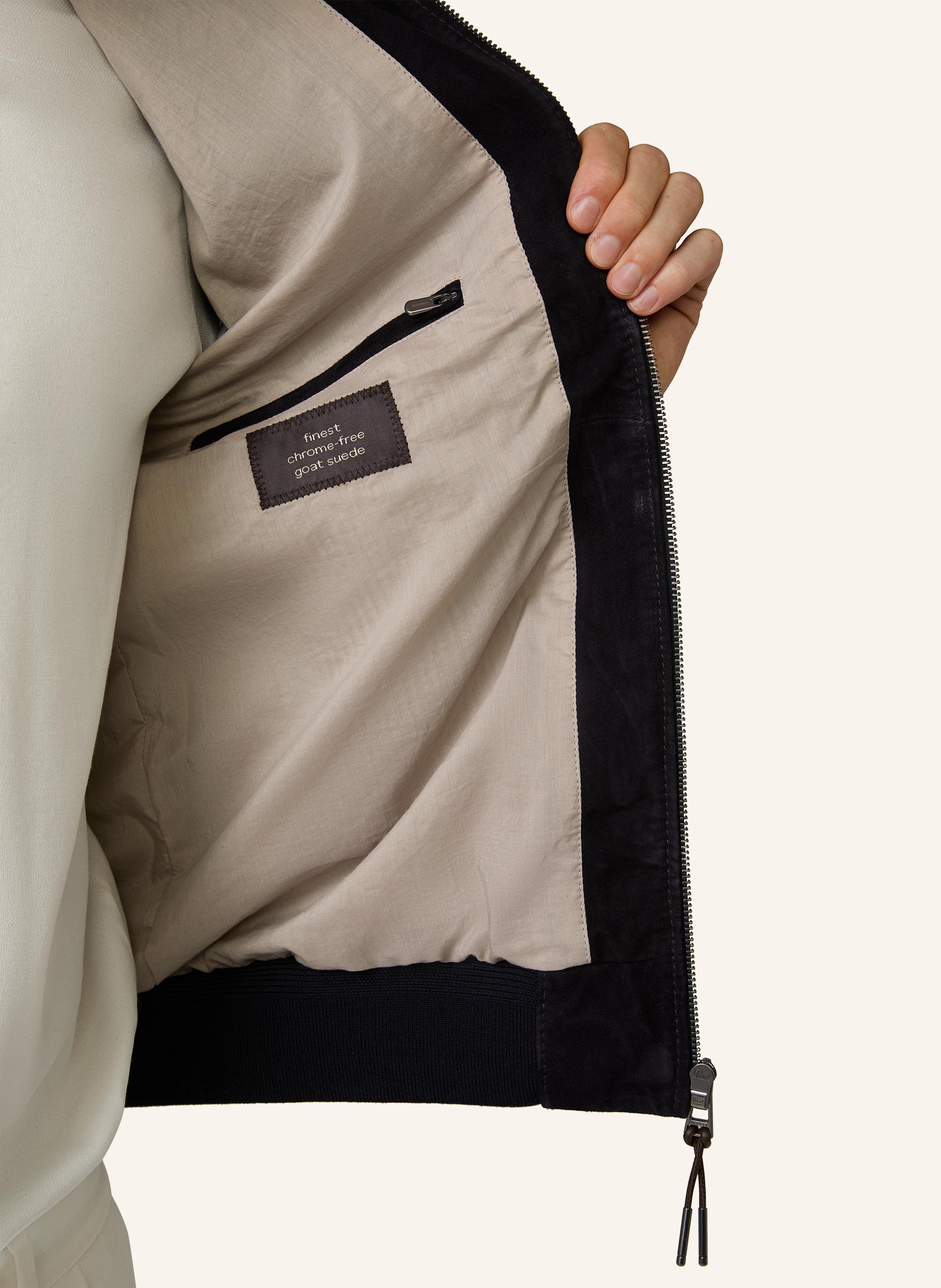 Thumbnail - Windsor. Lederblouson blau