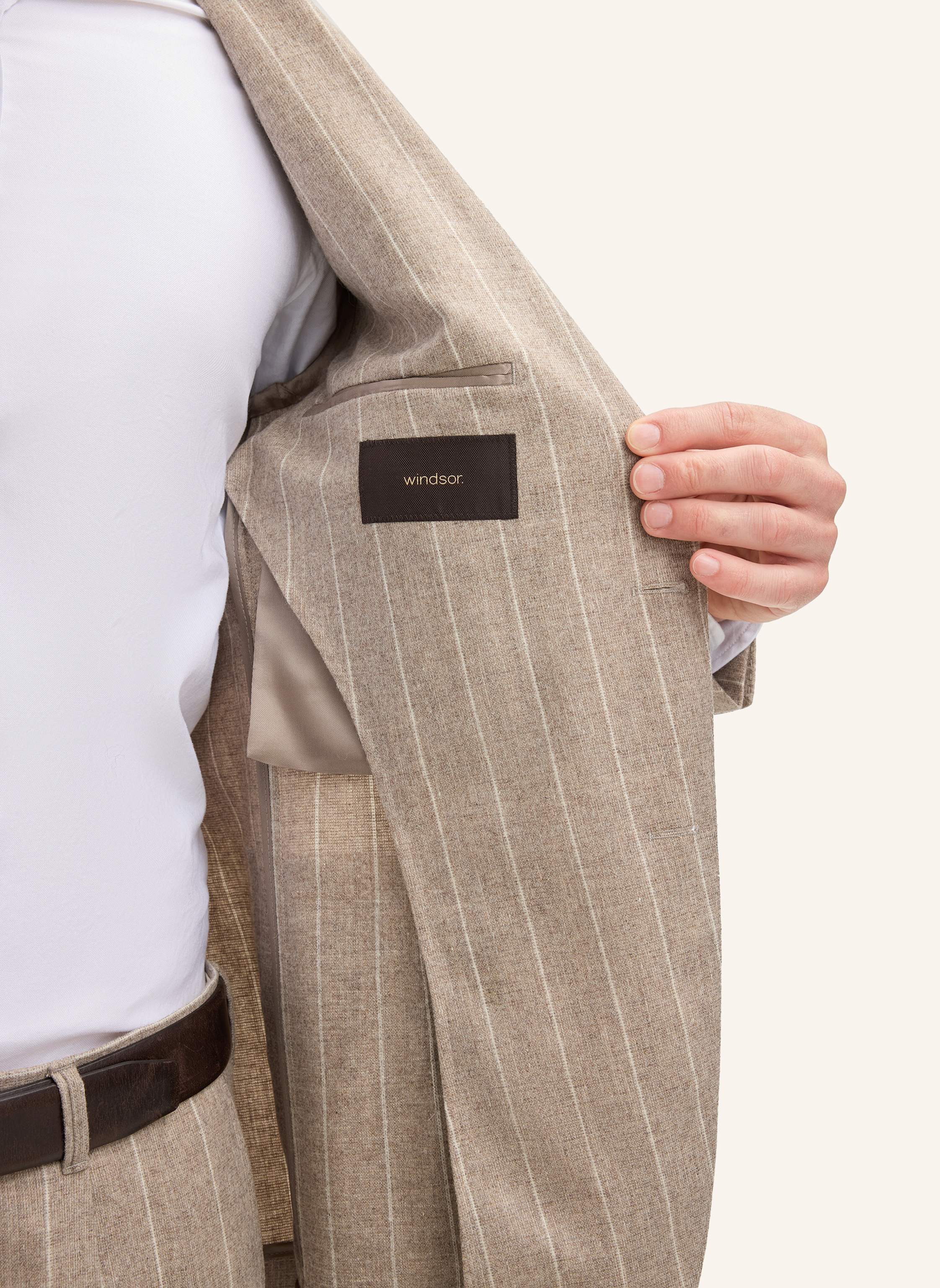 Thumbnail - Windsor. Sakko Shaped Fit beige