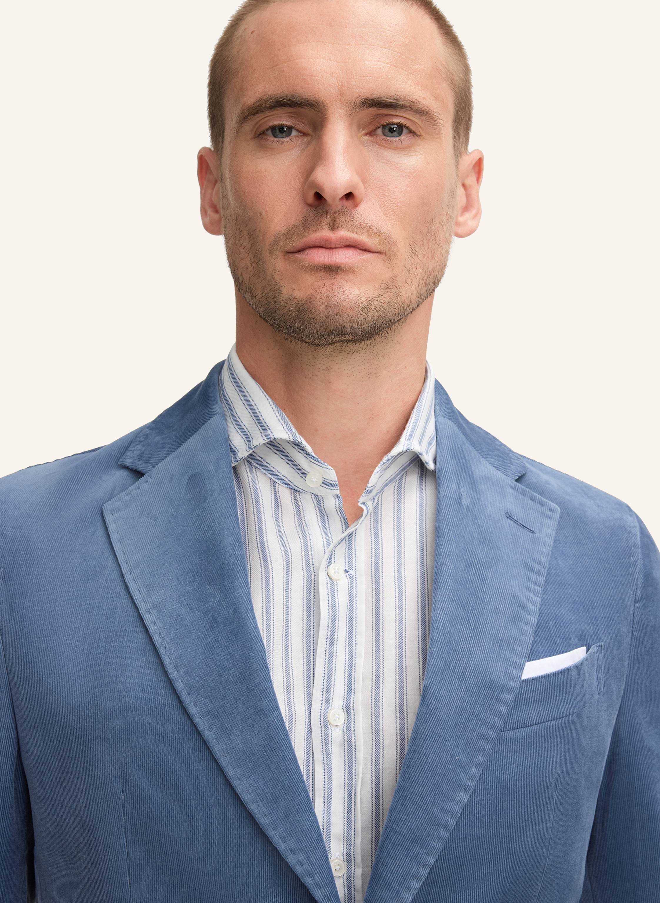 Thumbnail - Windsor. Anzugsakko Gio Shaped Fit Aus Cord blau