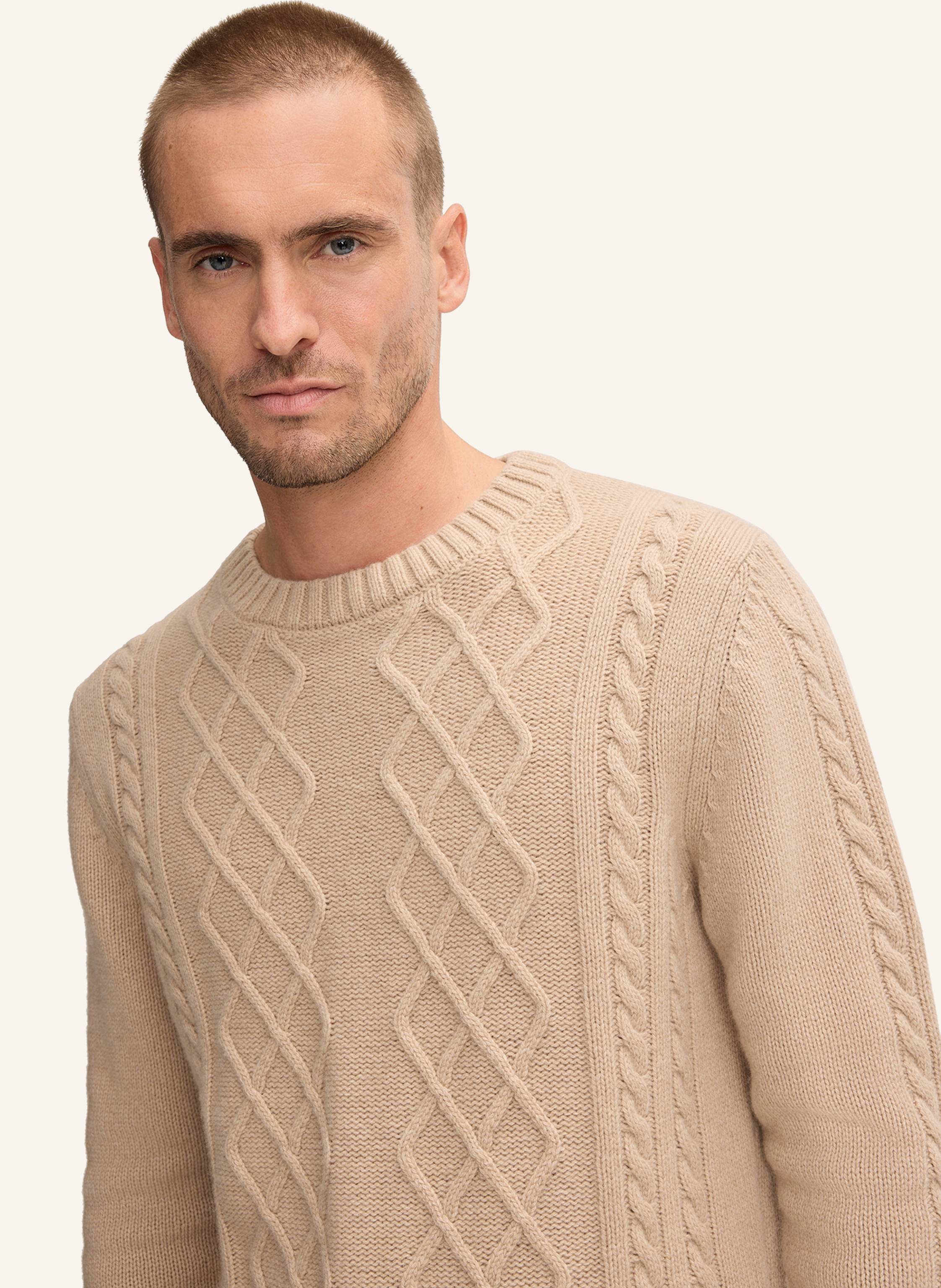 Thumbnail - Windsor. Strickpullover beige