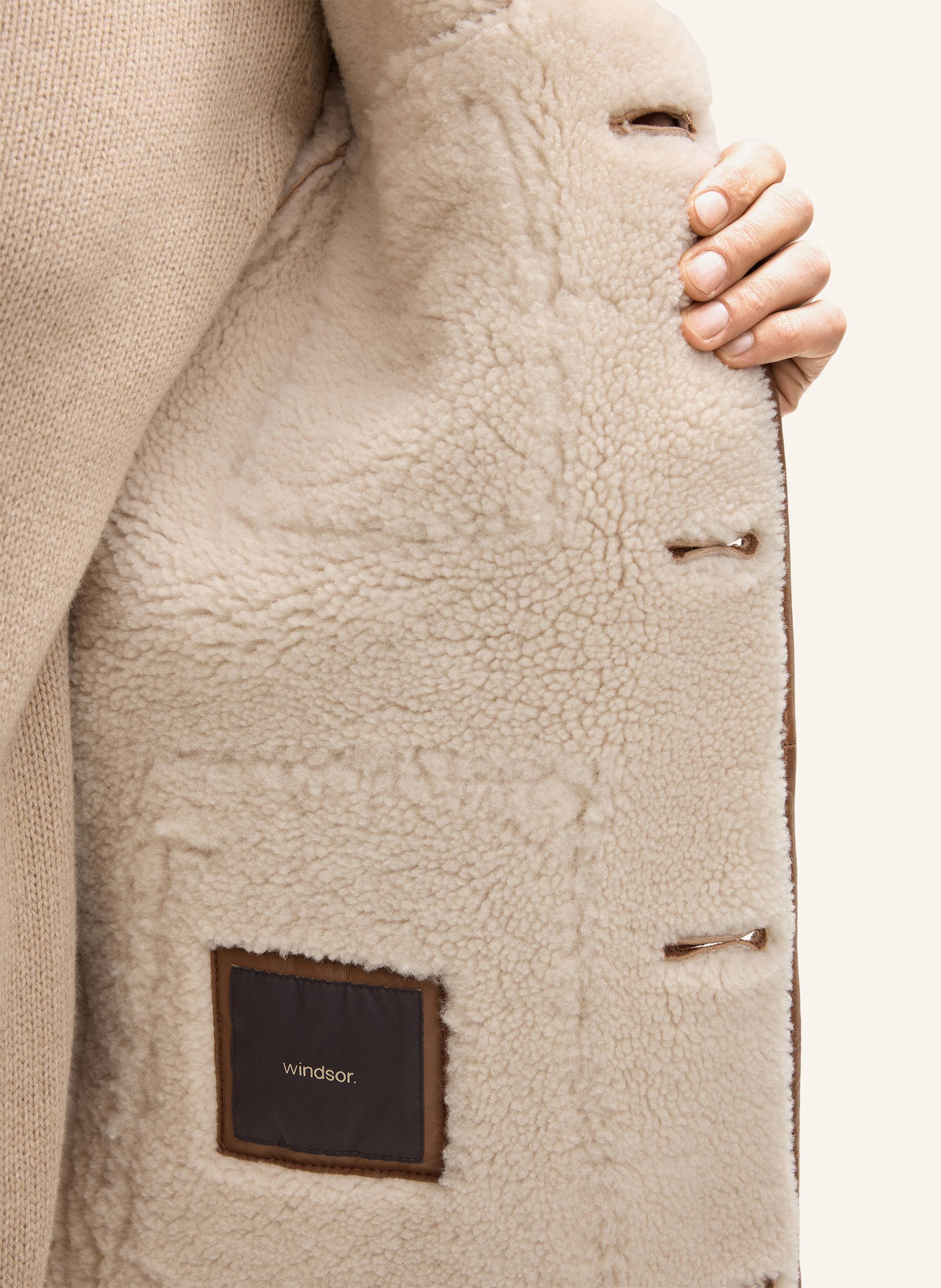 Thumbnail - Windsor. Lederjacke braun