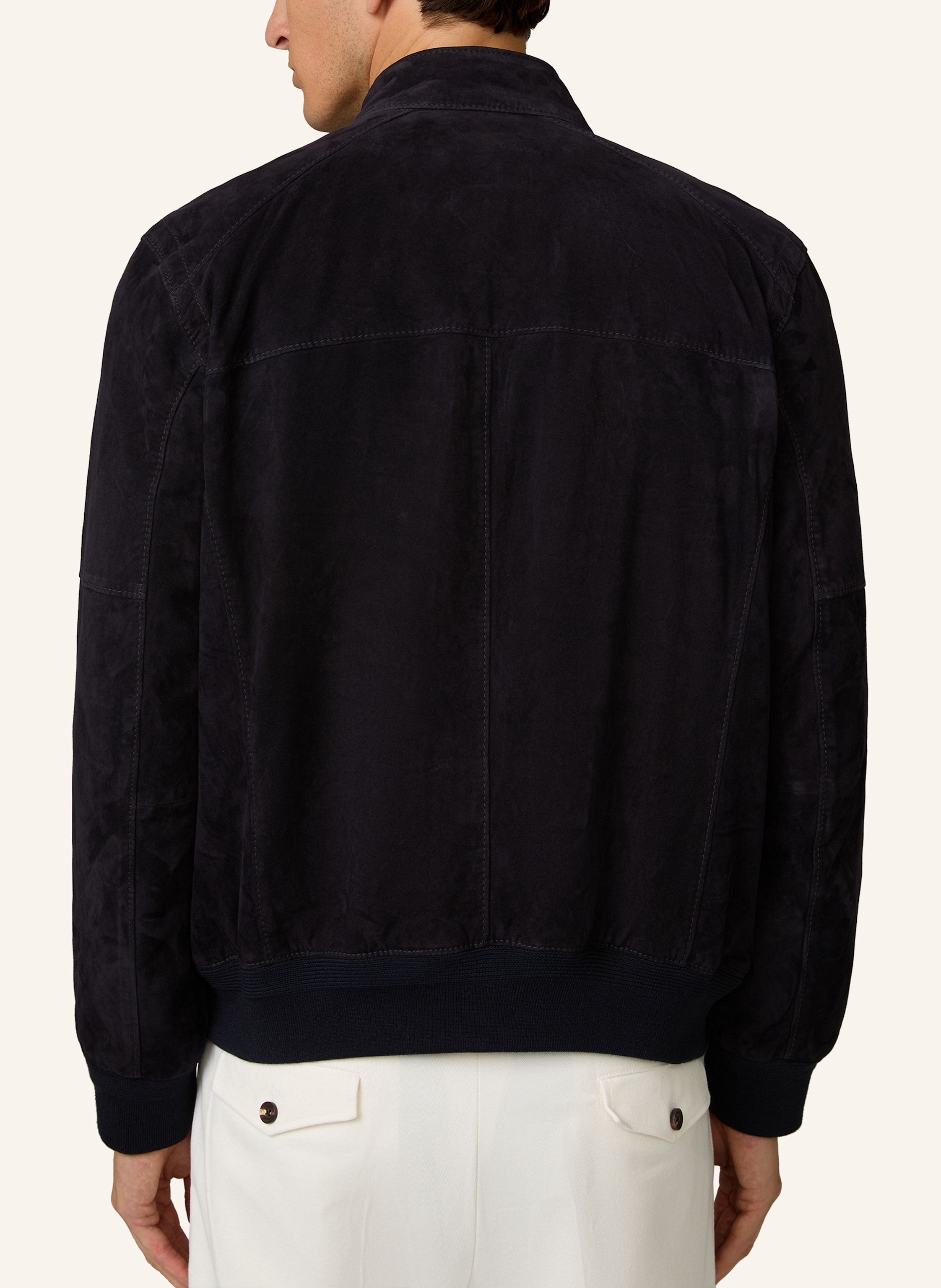 Thumbnail - Windsor. Lederblouson blau