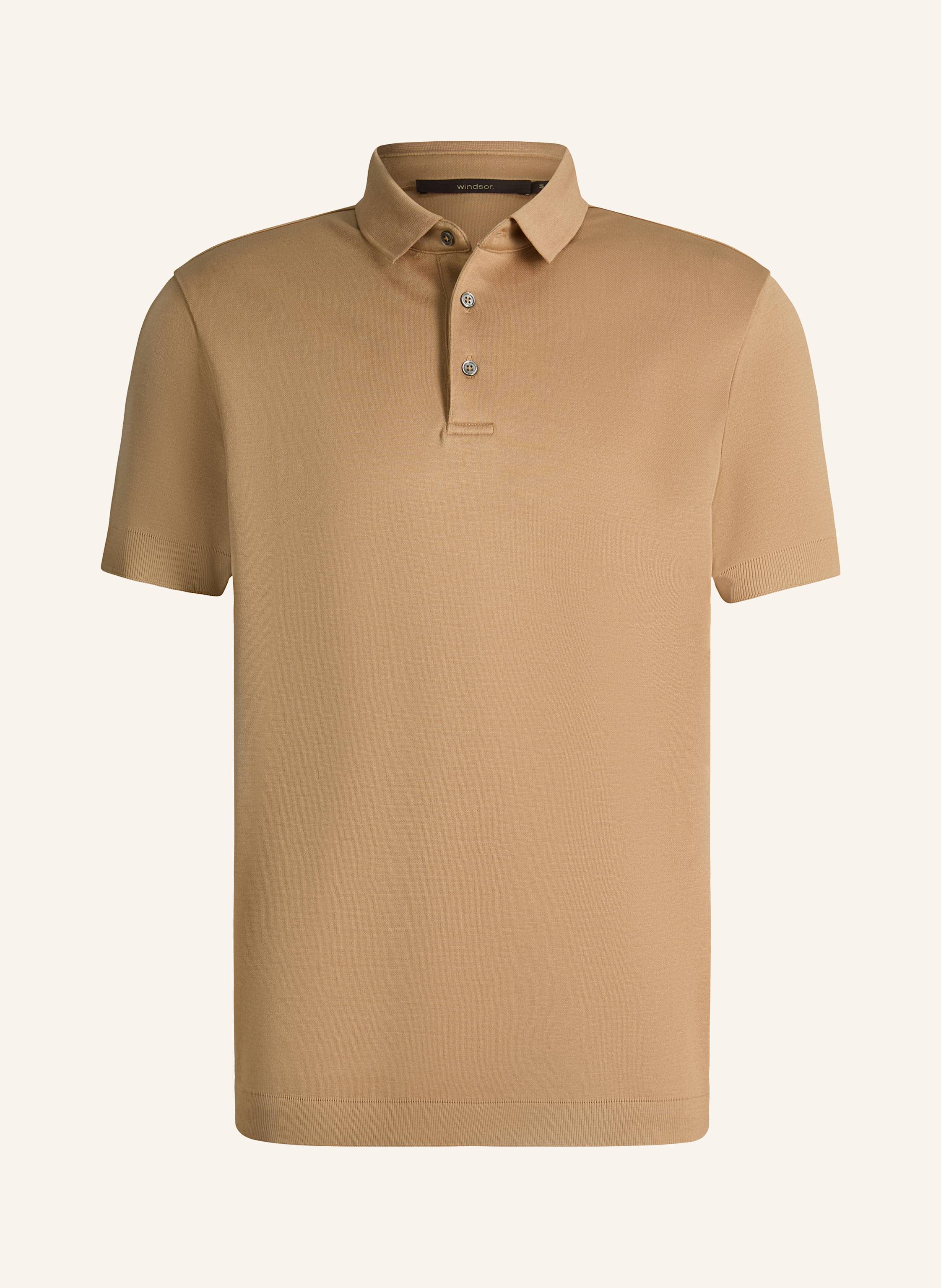 Windsor. Jersey-Poloshirt braun
