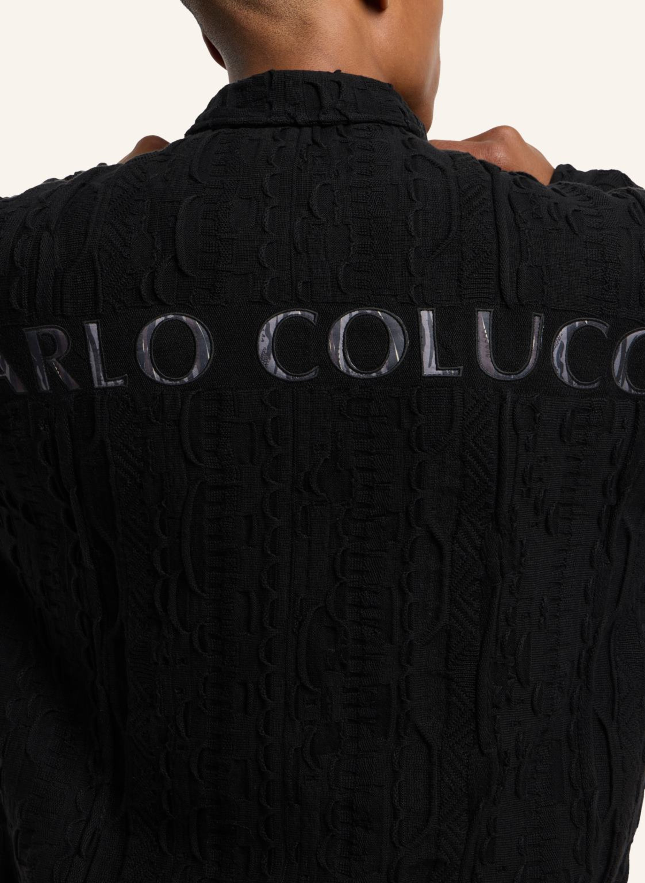 Thumbnail - Carlo Colucci Strickblouson - Carat Dinale schwarz