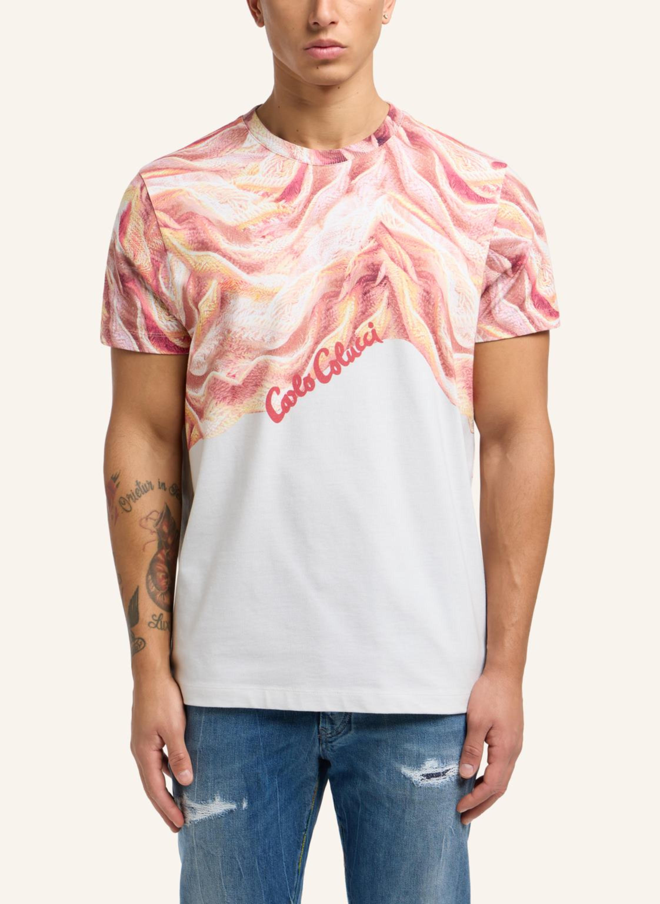 Thumbnail - Carlo Colucci T-Shirt - Artificial Knit Donquerque orange