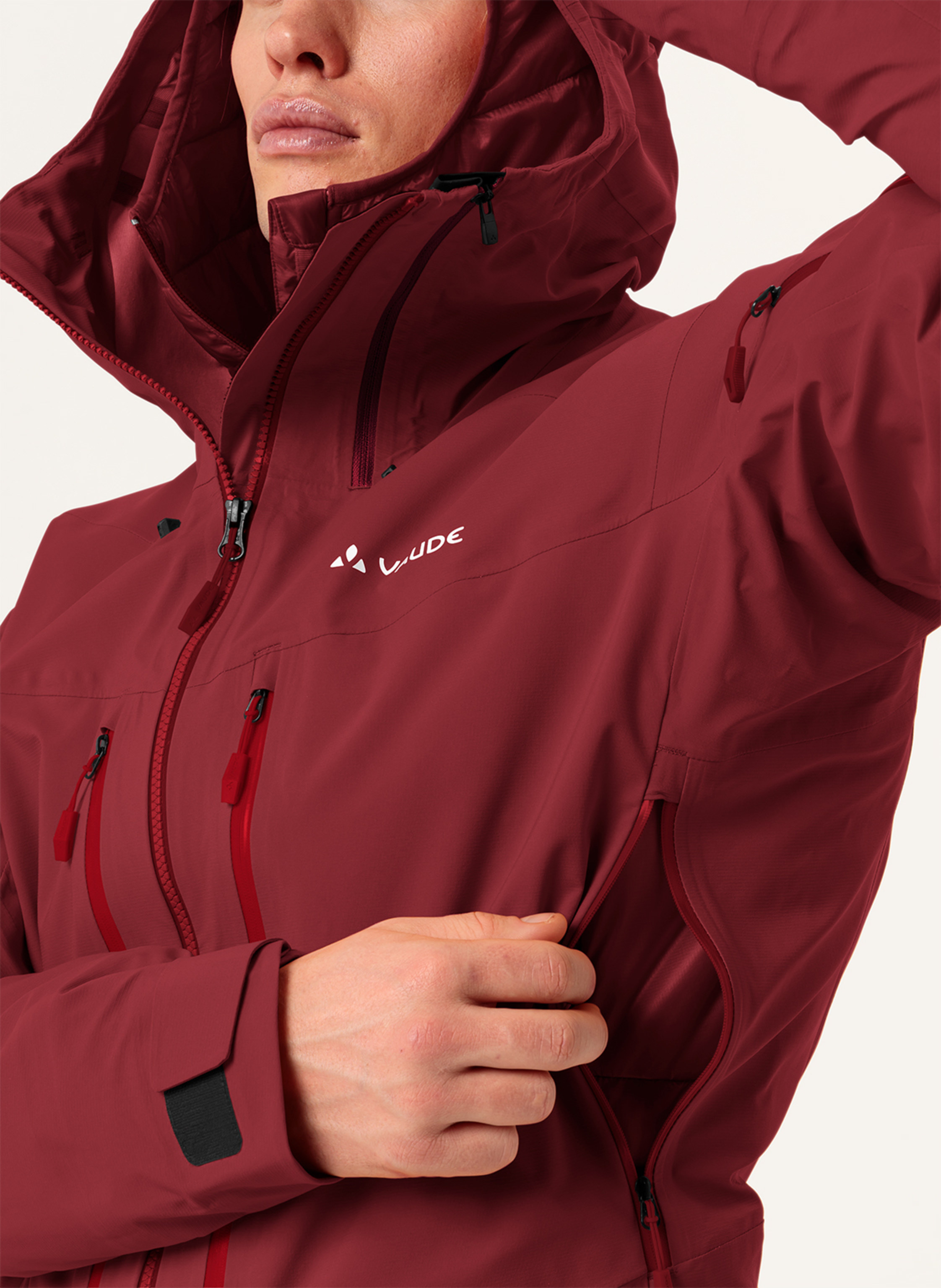 Thumbnail - Vaude Hardshell-Skijacke rot