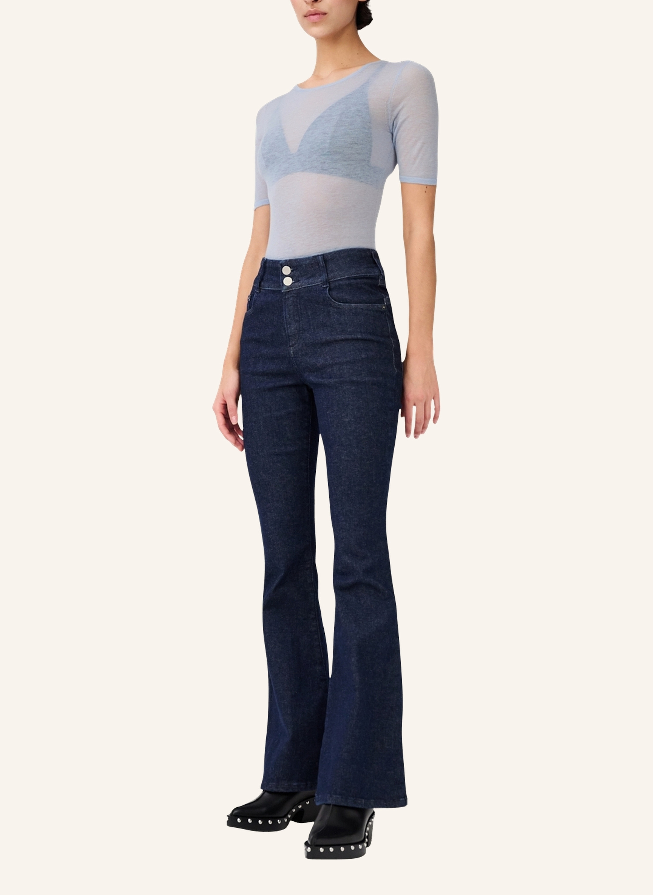 Thumbnail - Item m6 Flared Jeans High Rise Denim blau