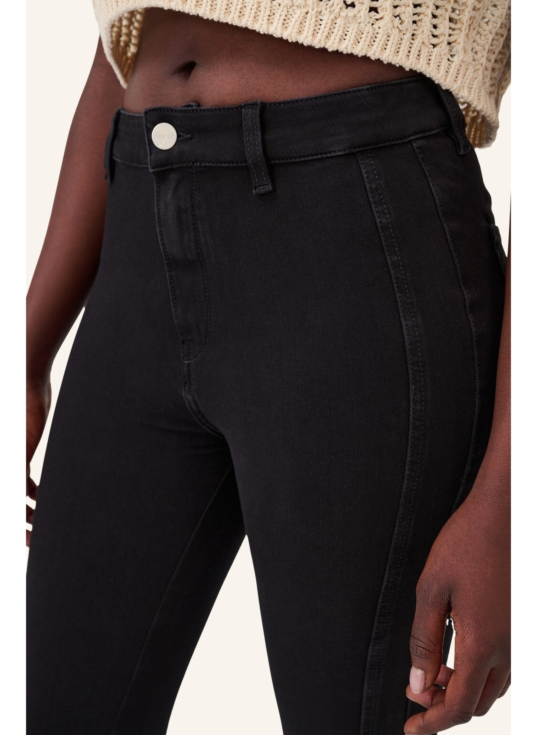 Thumbnail - Item m6 Skinny Jeans Worked High Rise Mit Shaping-Effekt schwarz