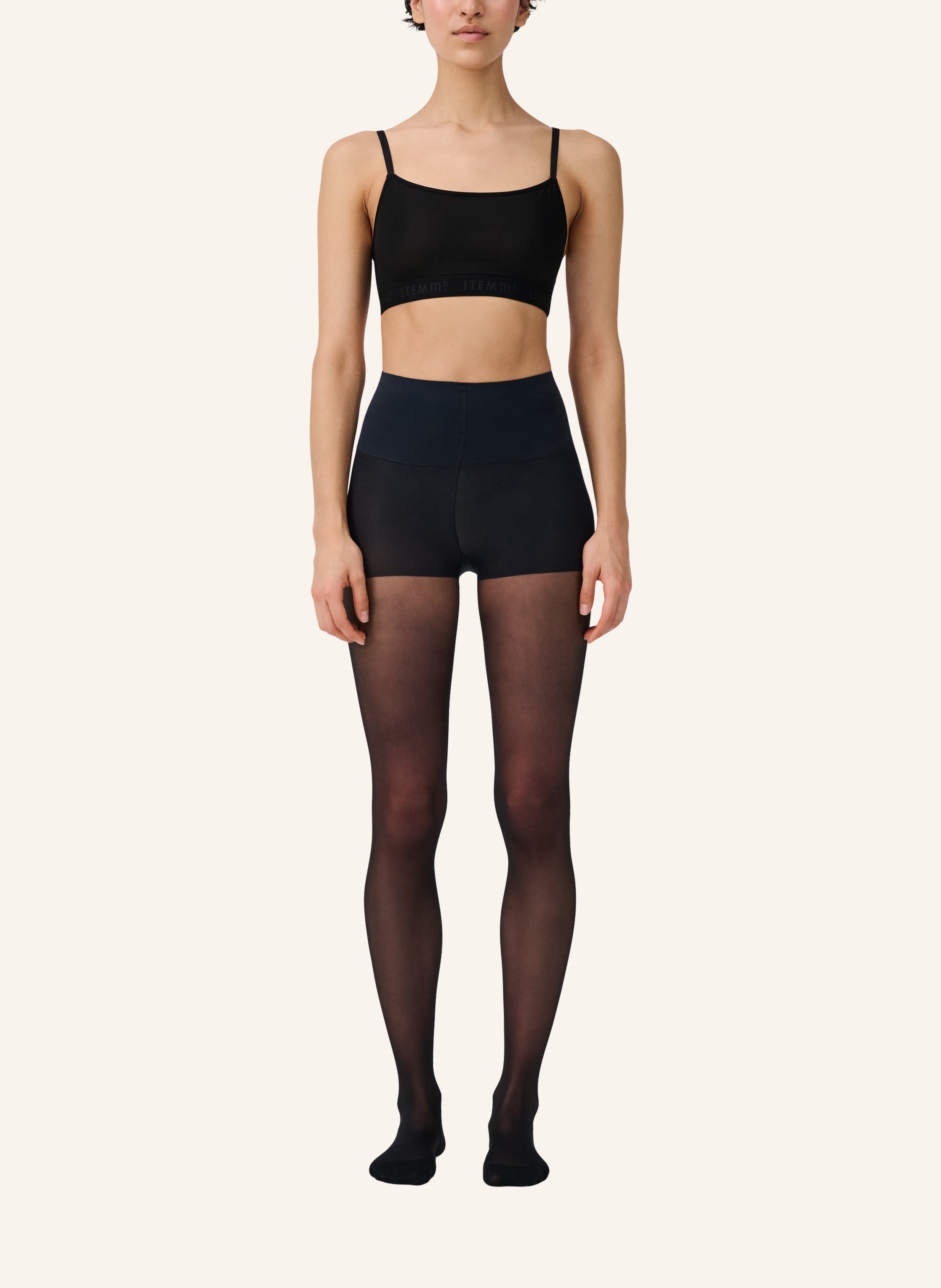 Thumbnail - Item m6 Feinstrumpfhose Invisible 15 Control Top Mit Kompression schwarz