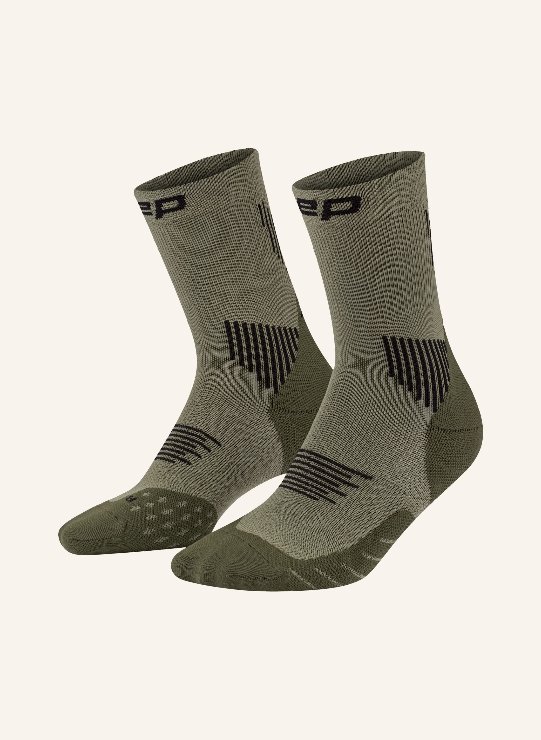 Cep Laufsocken Core Run Compression Mid Cut Mid Cushion gruen