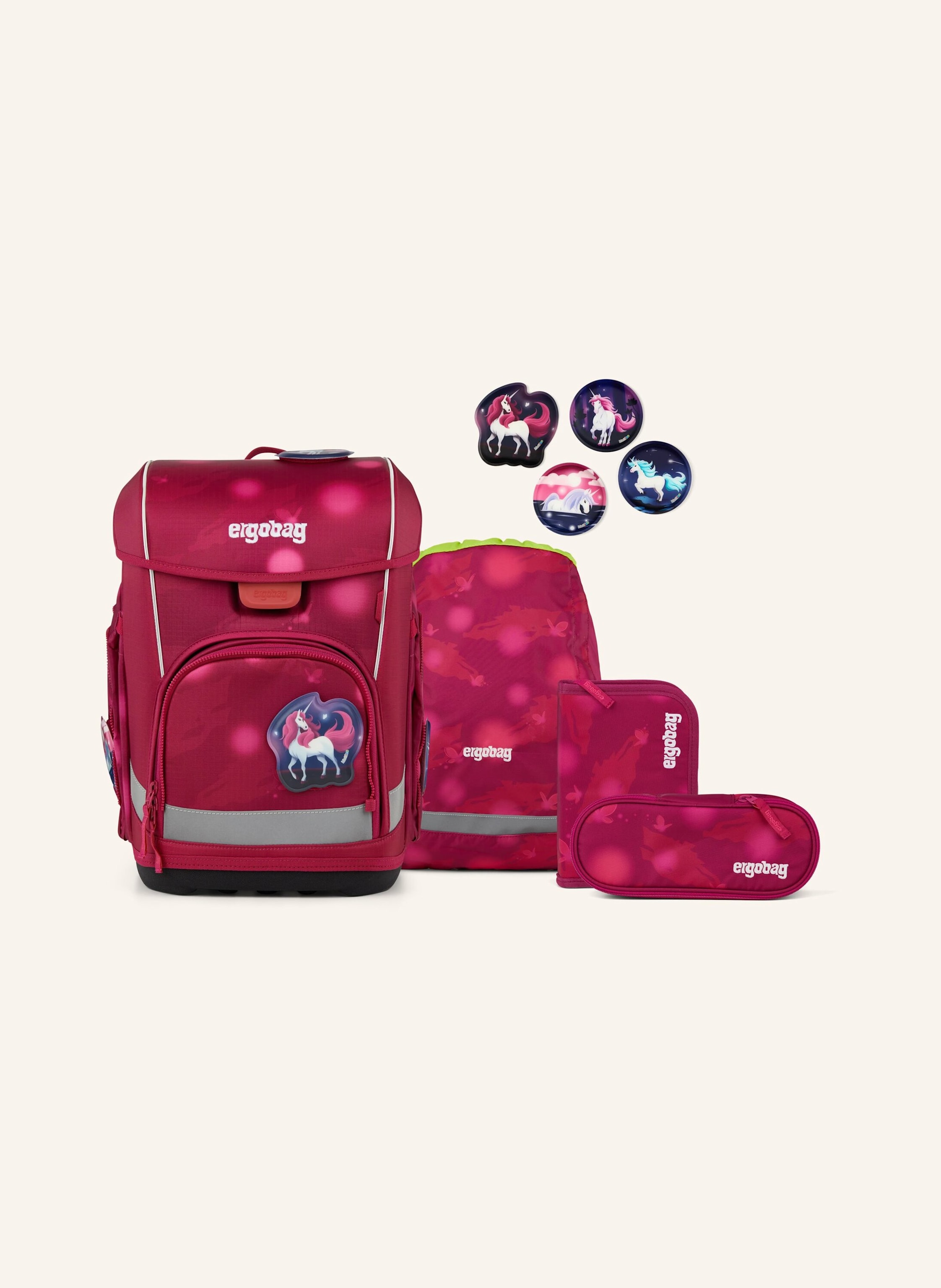 Ergobag Schulranzen-Set Cubo Light Set lila