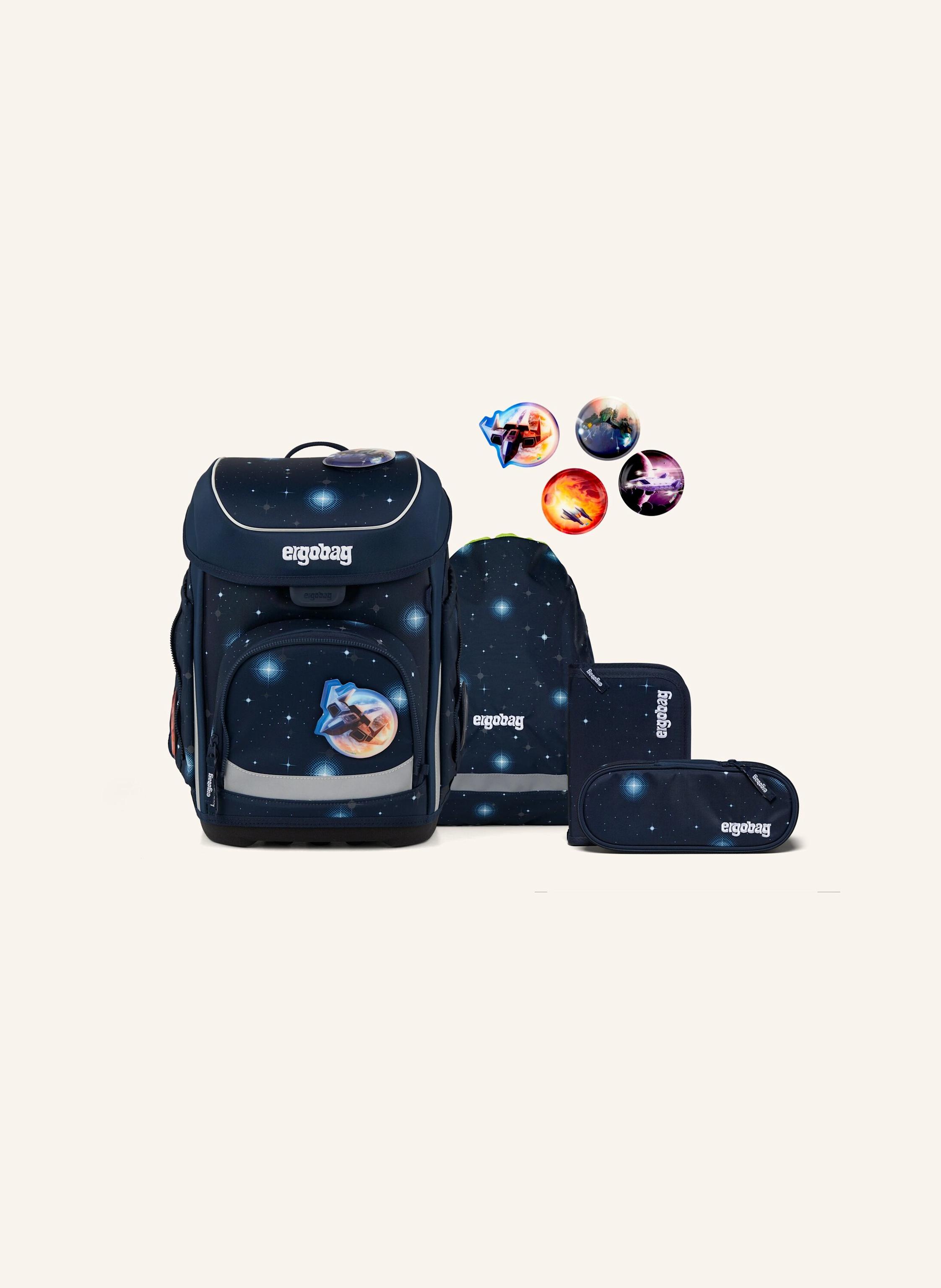 Ergobag Schulranzen-Set Cubo Set blau
