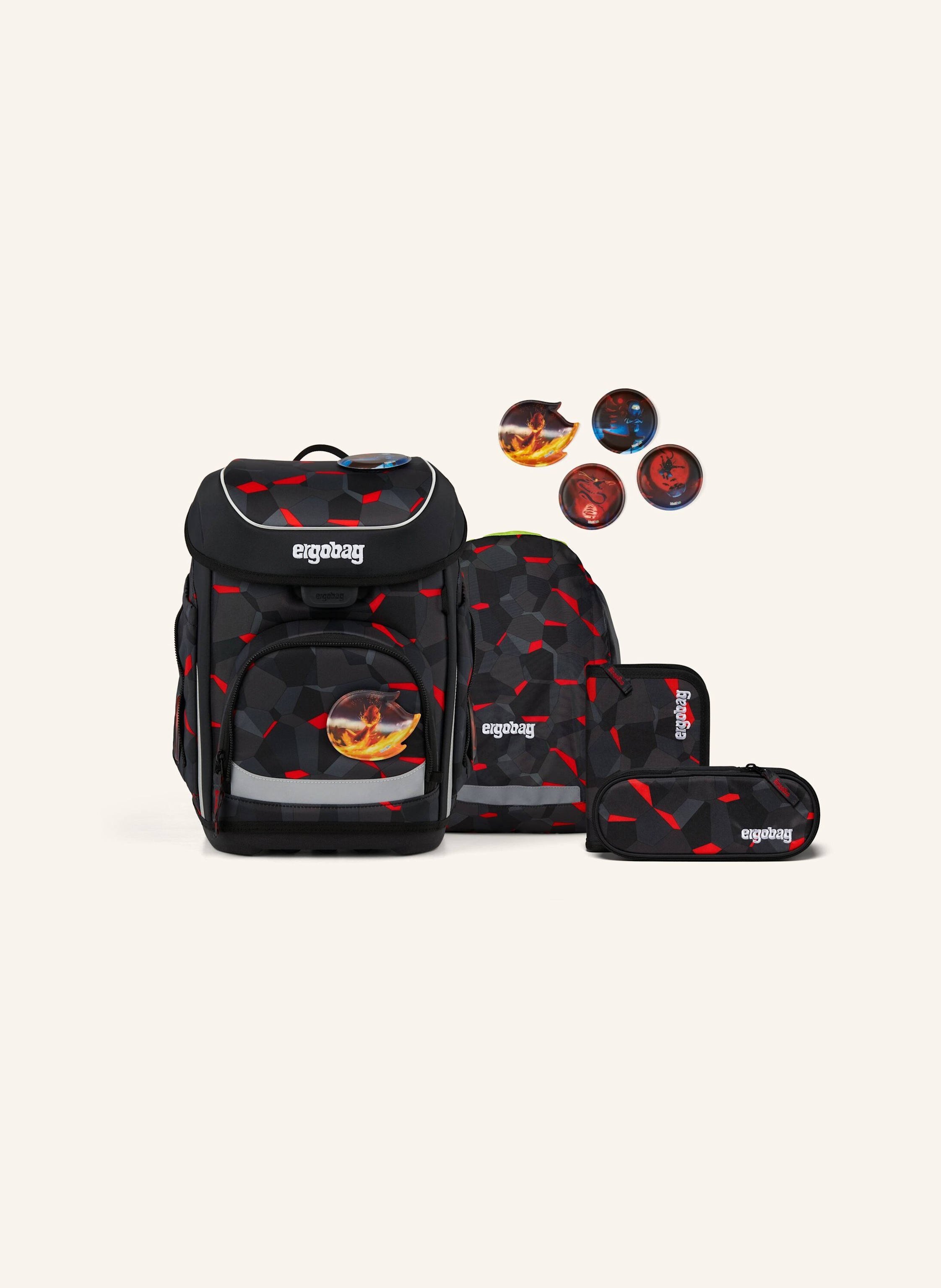 Ergobag Schulranzen-Set Cubo Set grau