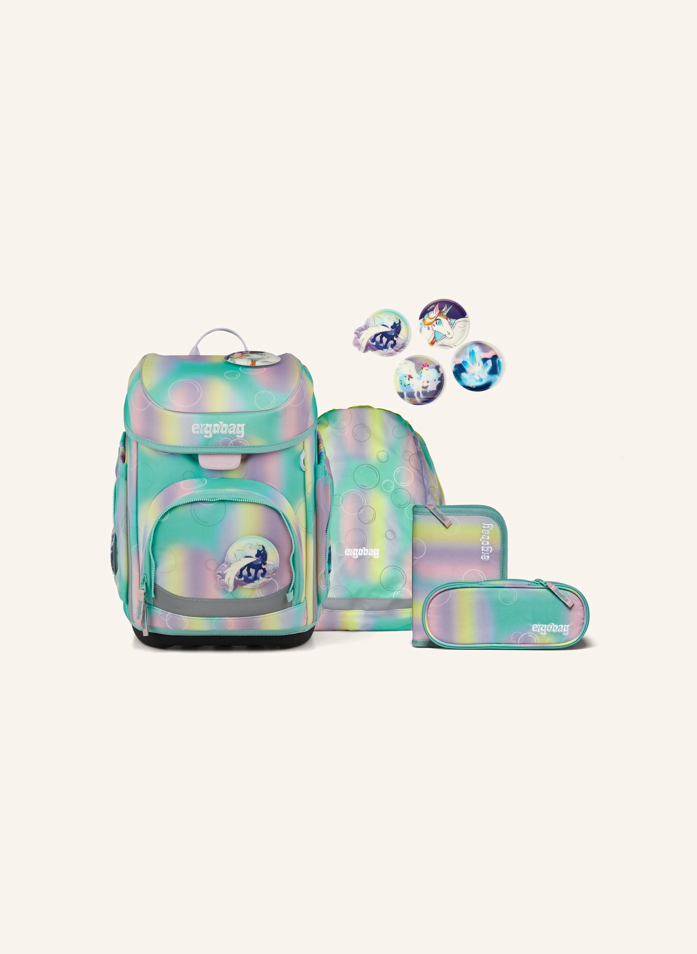Ergobag Schulranzen-Set Cubo Set gruen