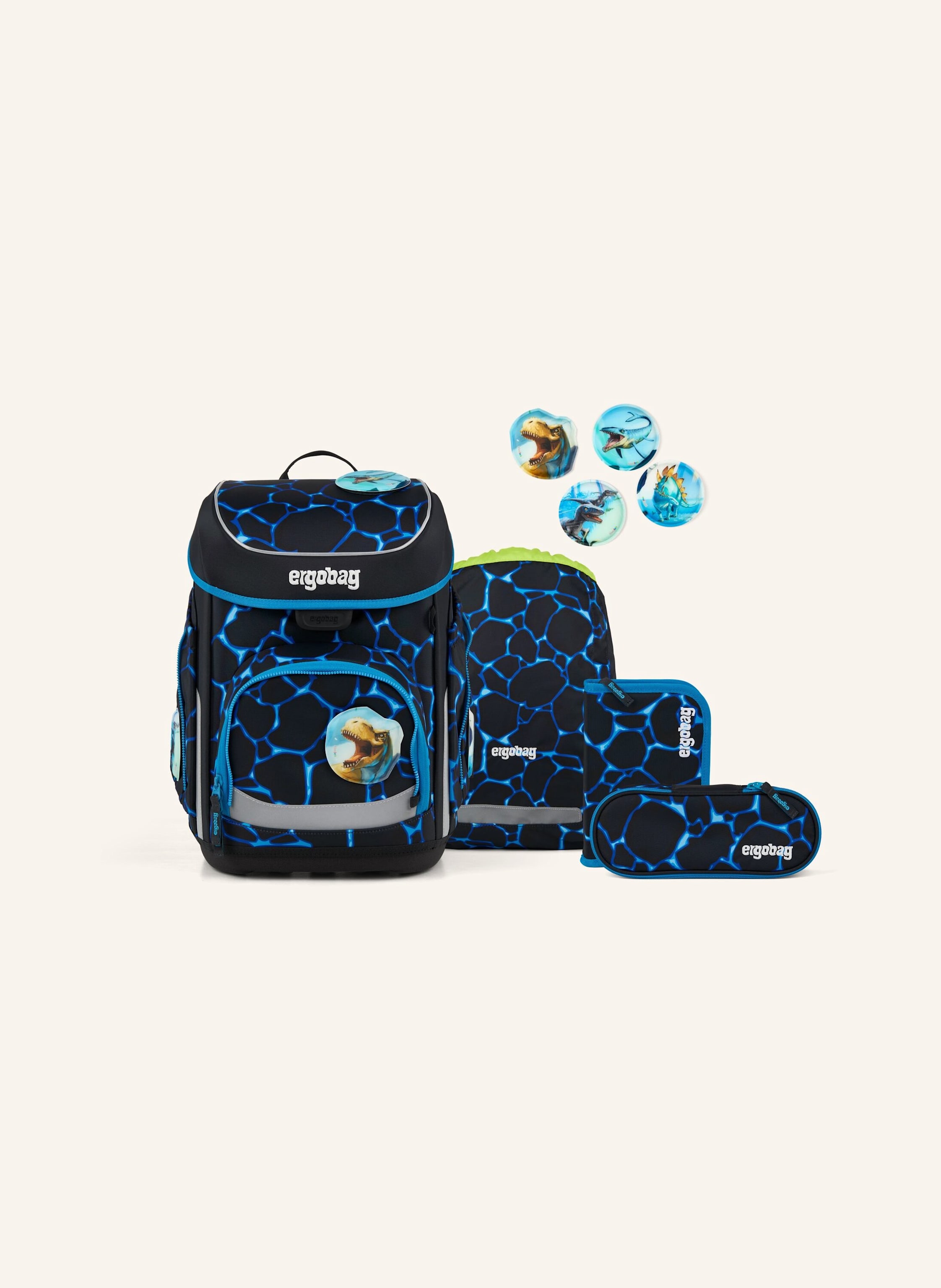 Ergobag Schulranzen-Set Cubo Set blau