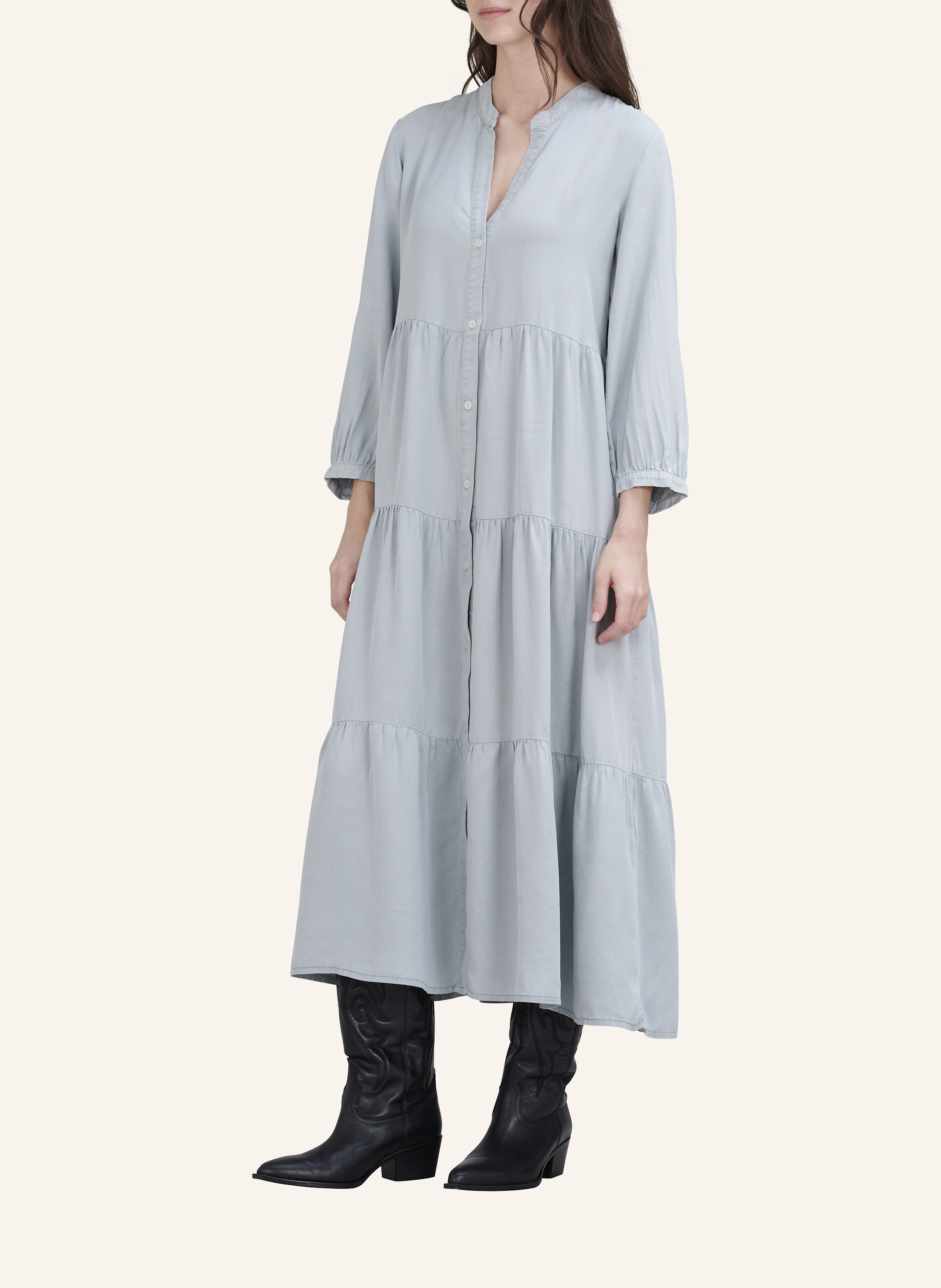 Thumbnail - True Religion Kleid Grace grau