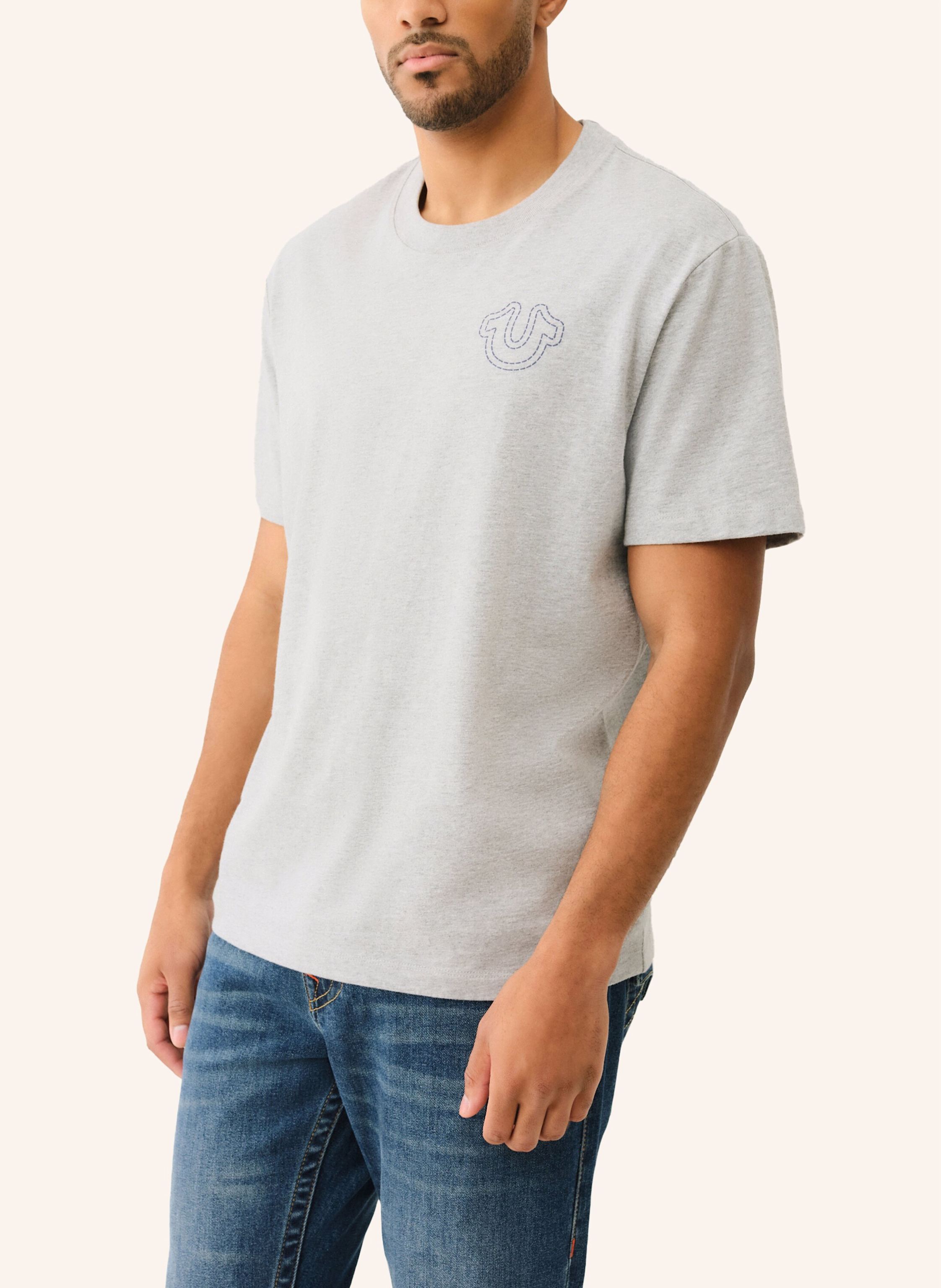 Thumbnail - True Religion T-Shirt Stitch grau