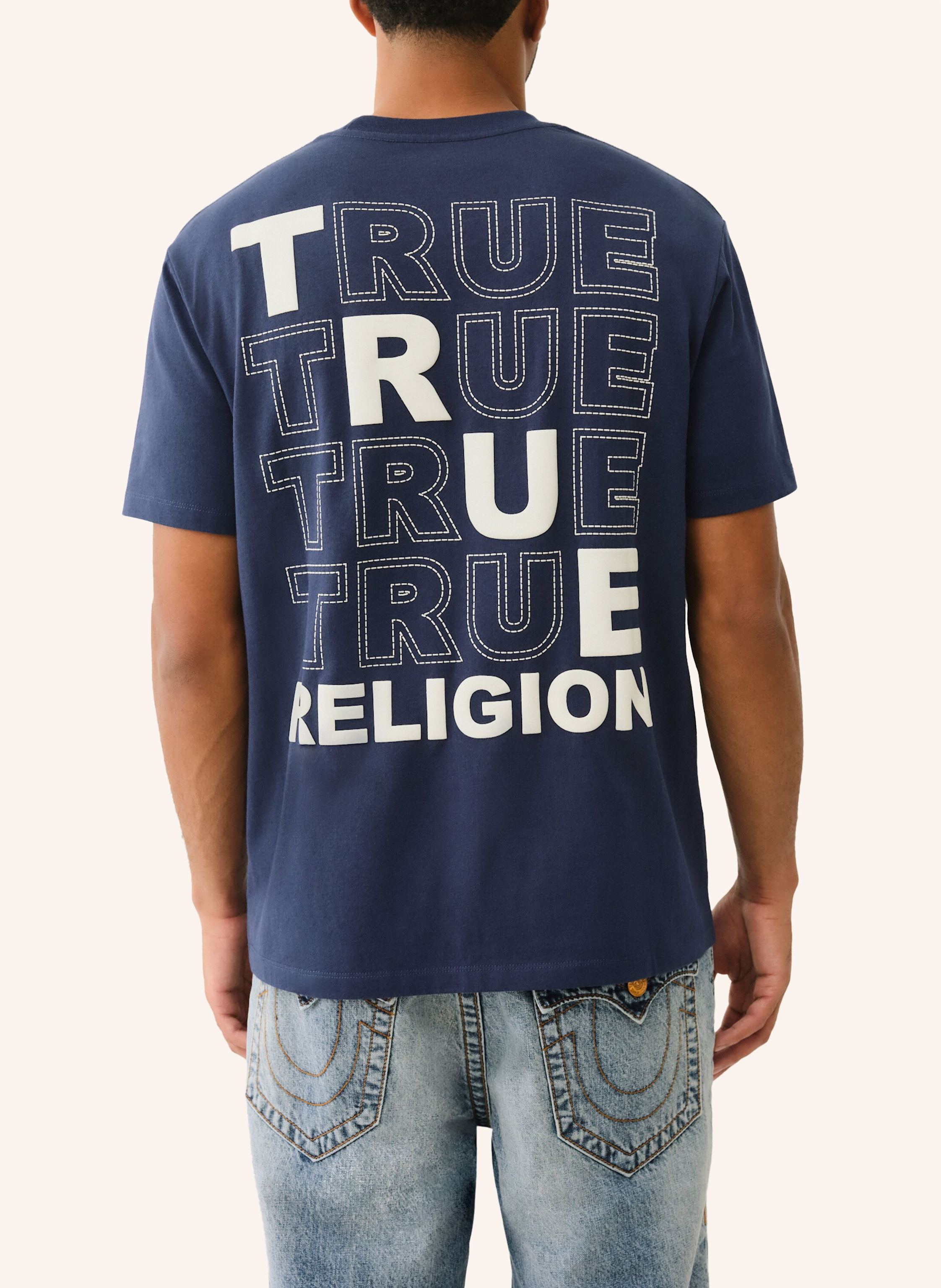 Thumbnail - True Religion T-Shirt Stitch blau