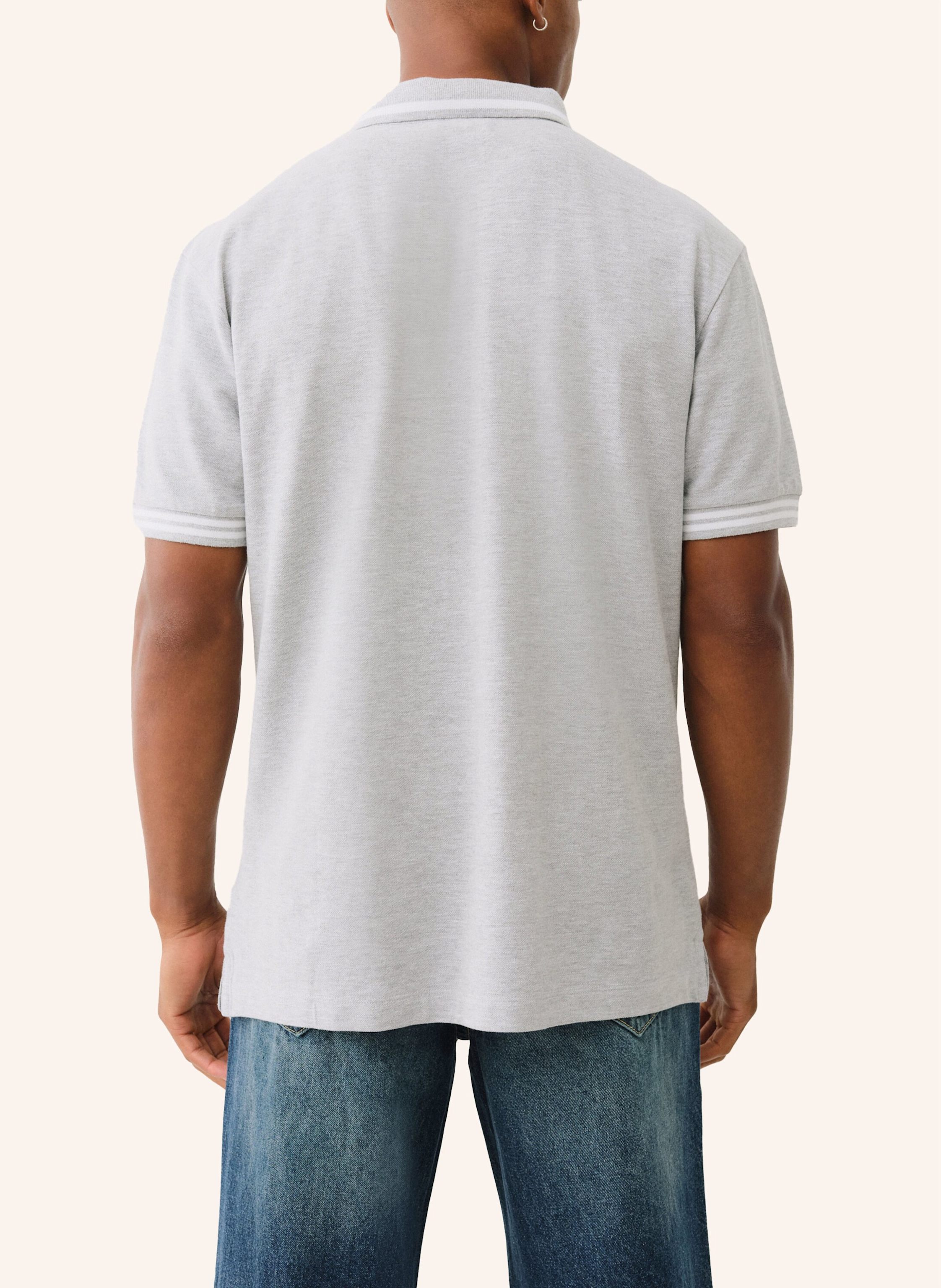 Thumbnail - True Religion Poloshirt Big T grau