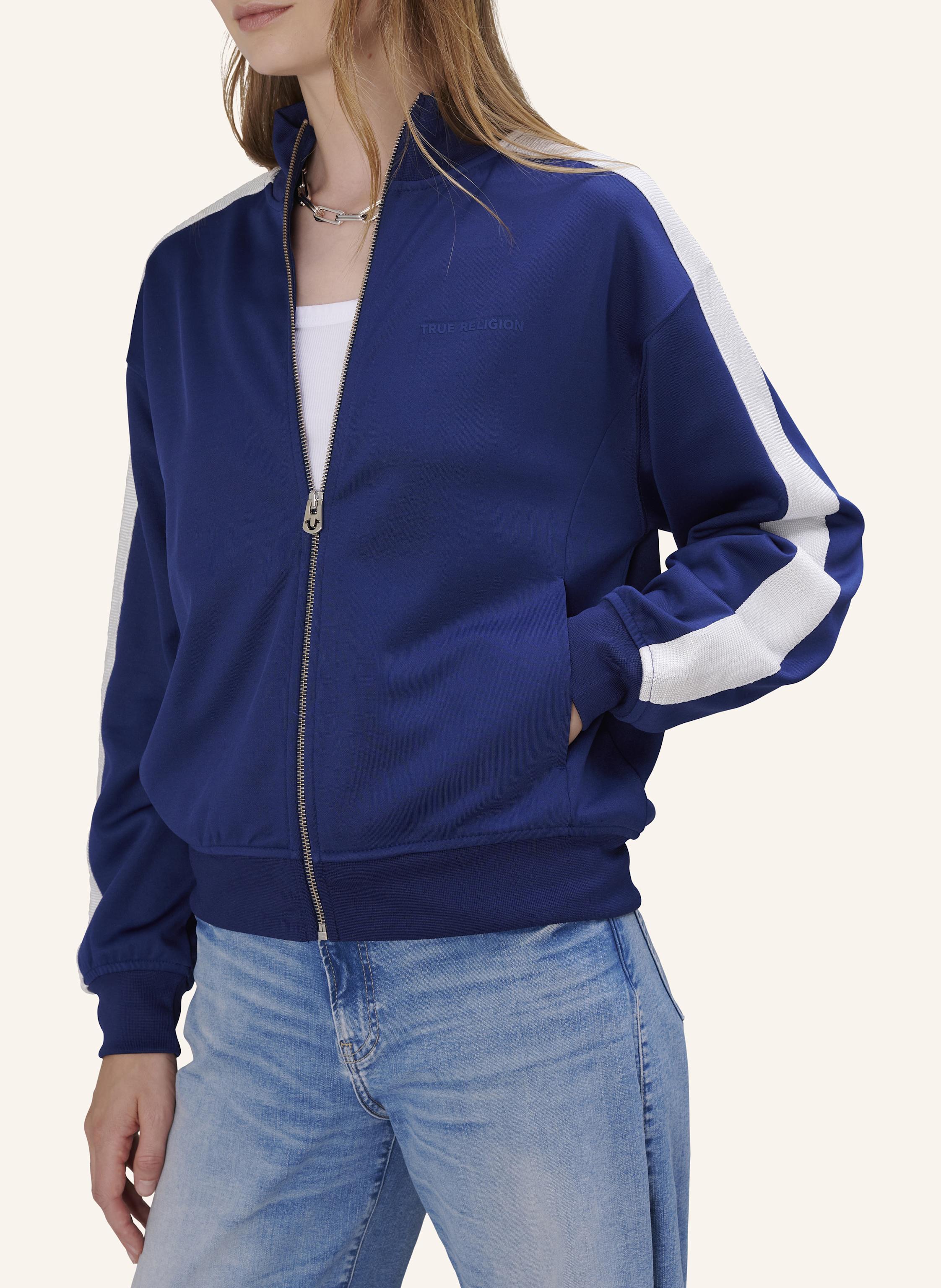 Thumbnail - True Religion Trainingsjacke Taylor Mit Galonstreifen blau