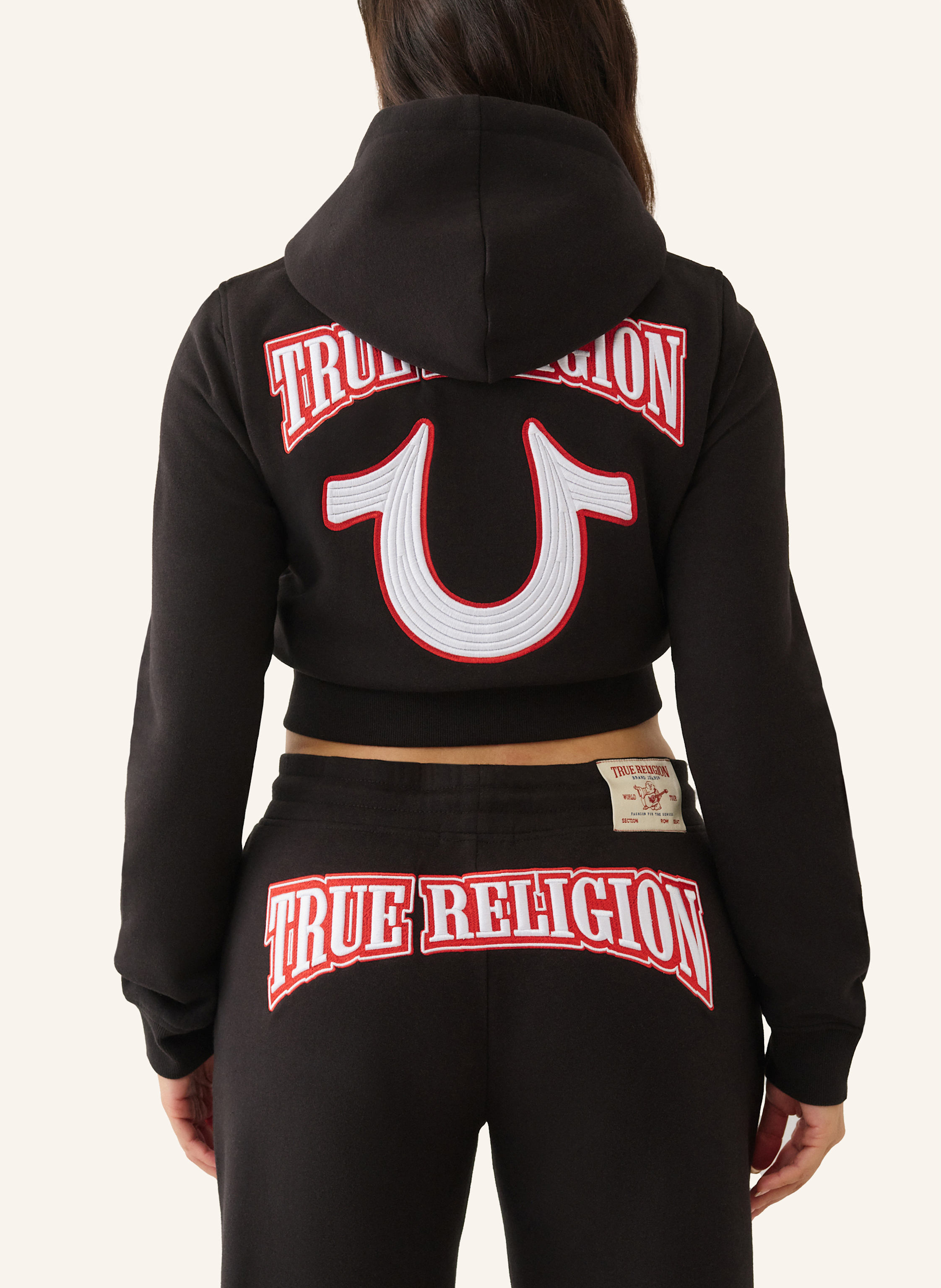 Thumbnail - True Religion Hoodie Shrunken schwarz
