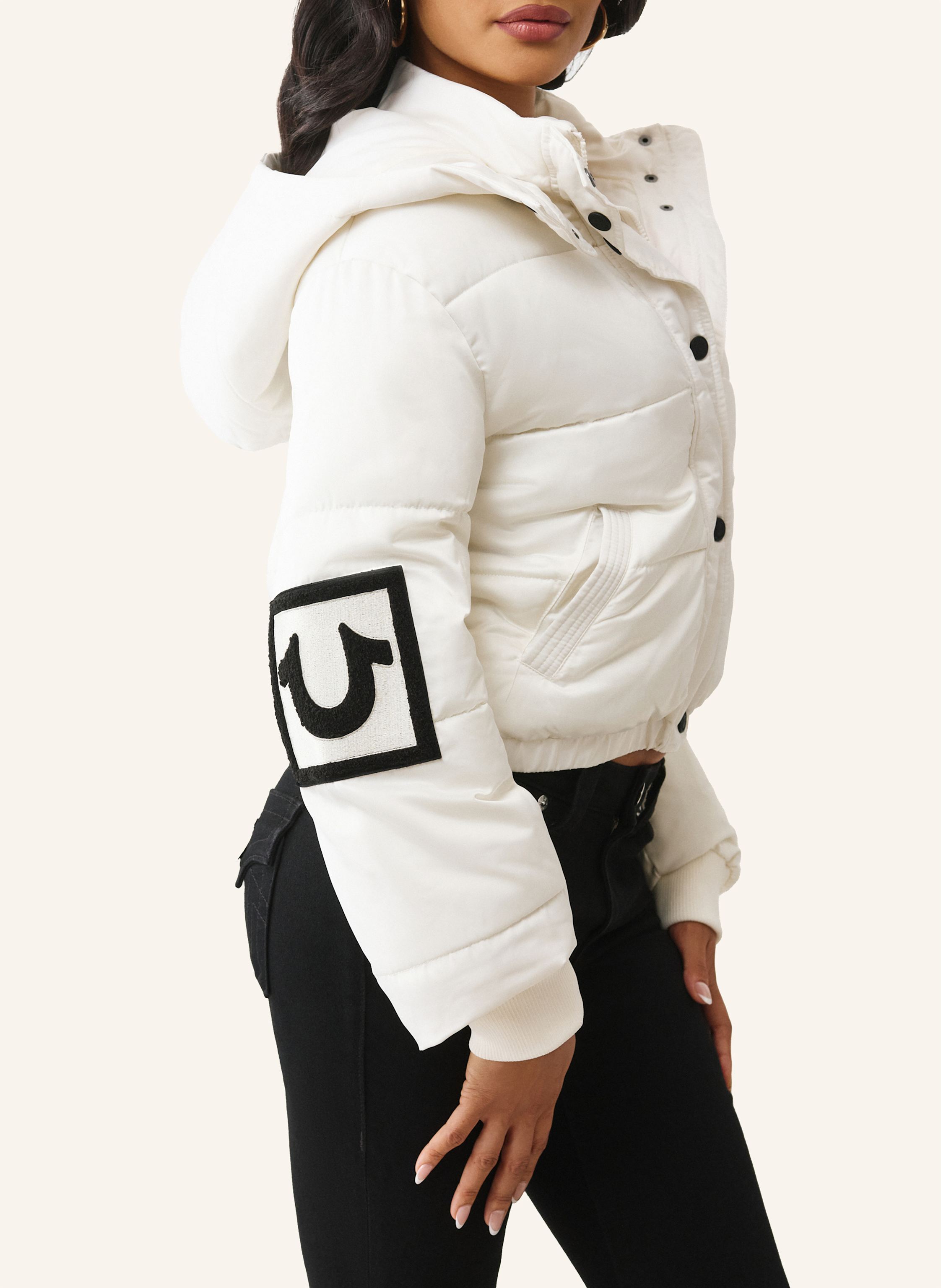 Thumbnail - True Religion Cropped-Puffer-Jacke weiss