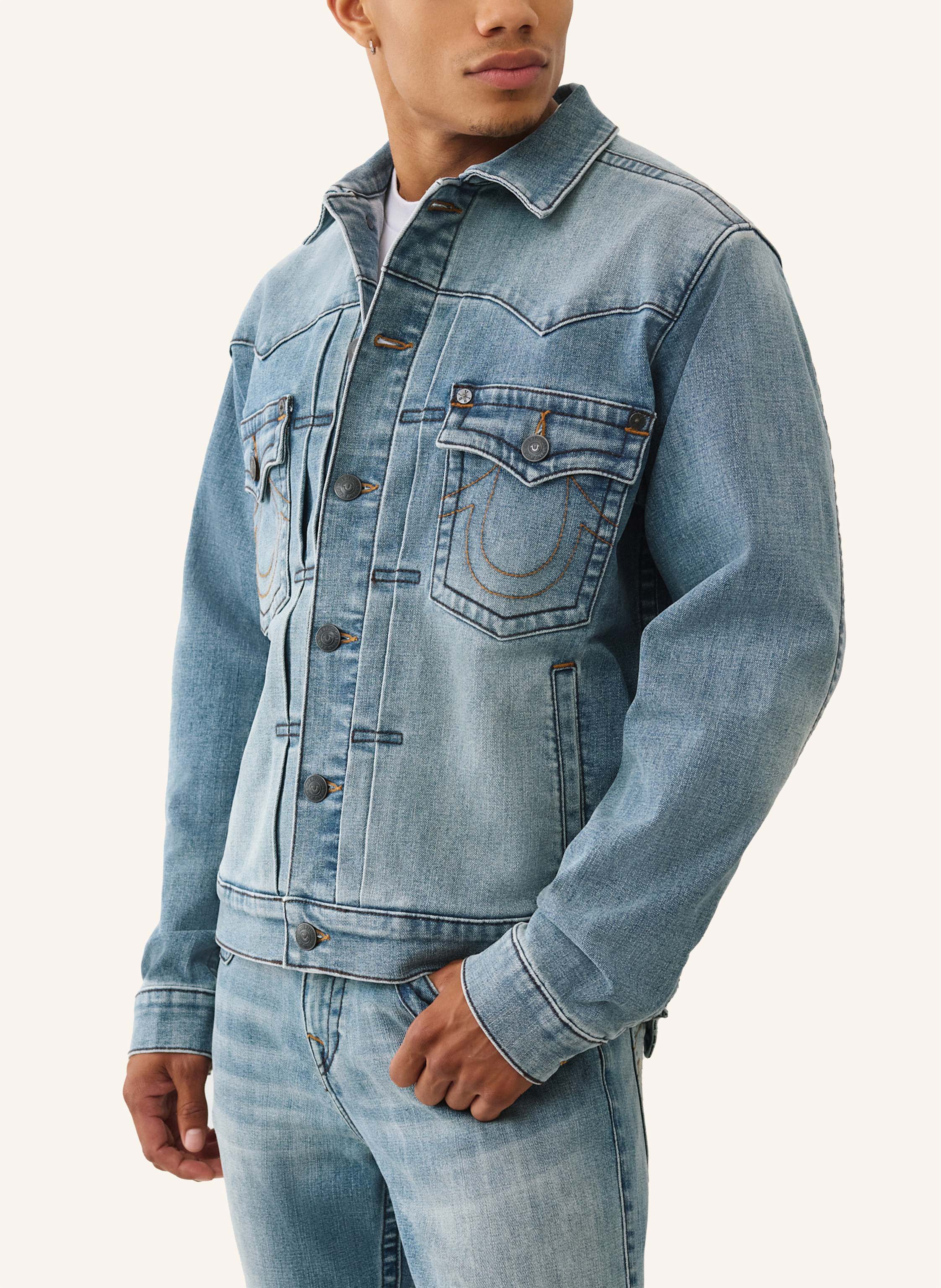 Thumbnail - True Religion Jeansjacke blau