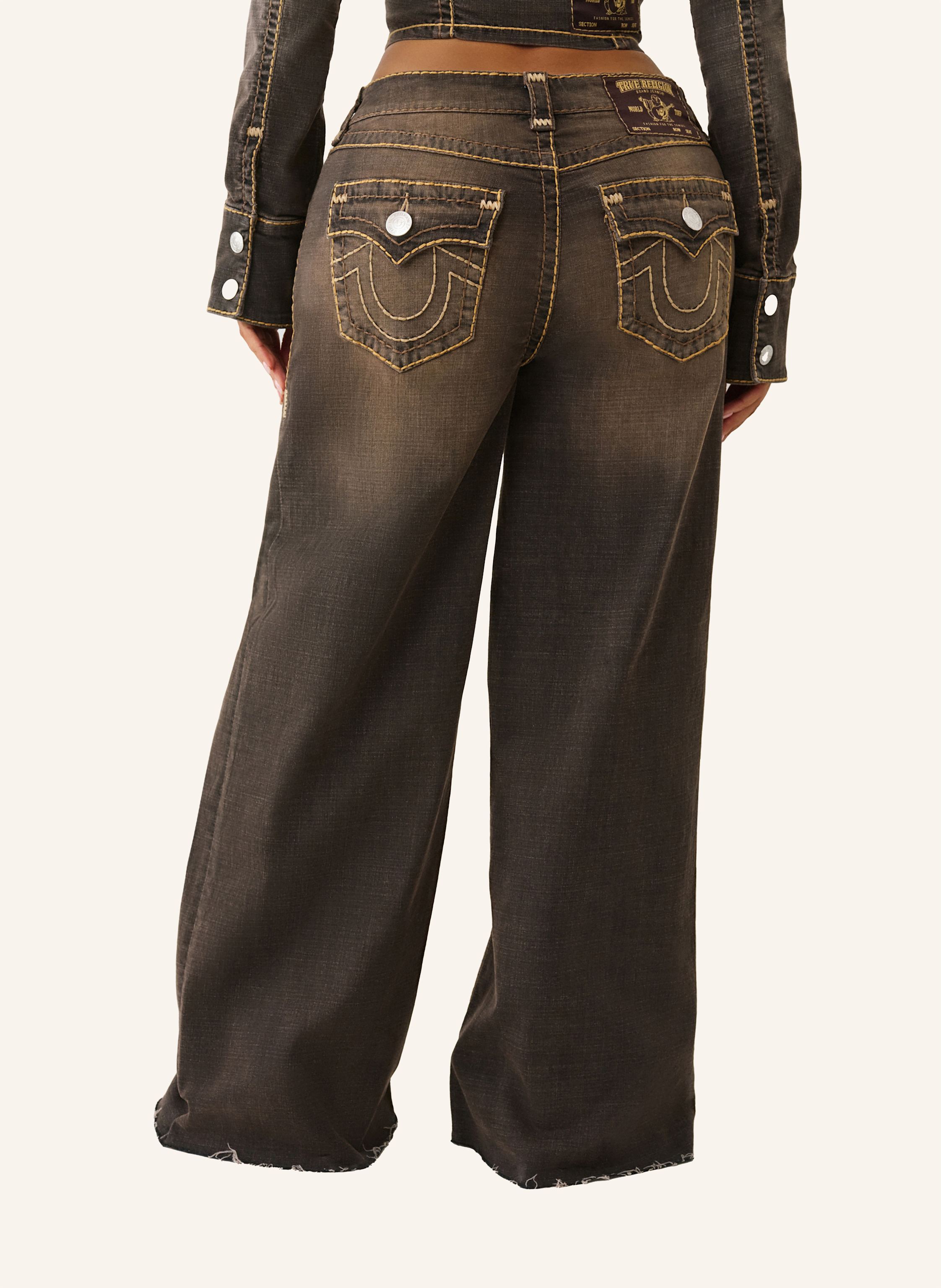 Thumbnail - True Religion Jeans Jessie Super Baggy blau