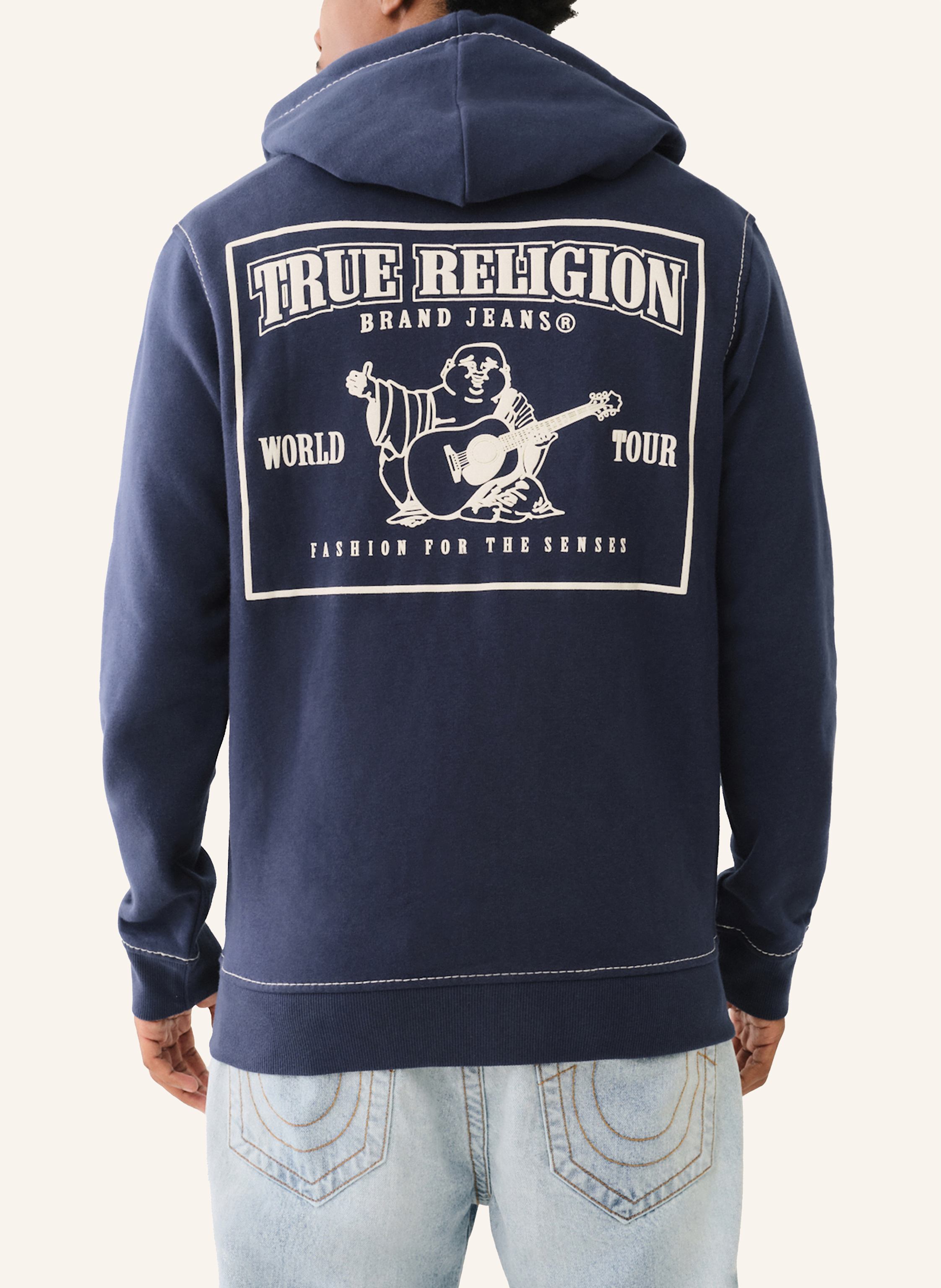 Thumbnail - True Religion Hoodie Big-T blau