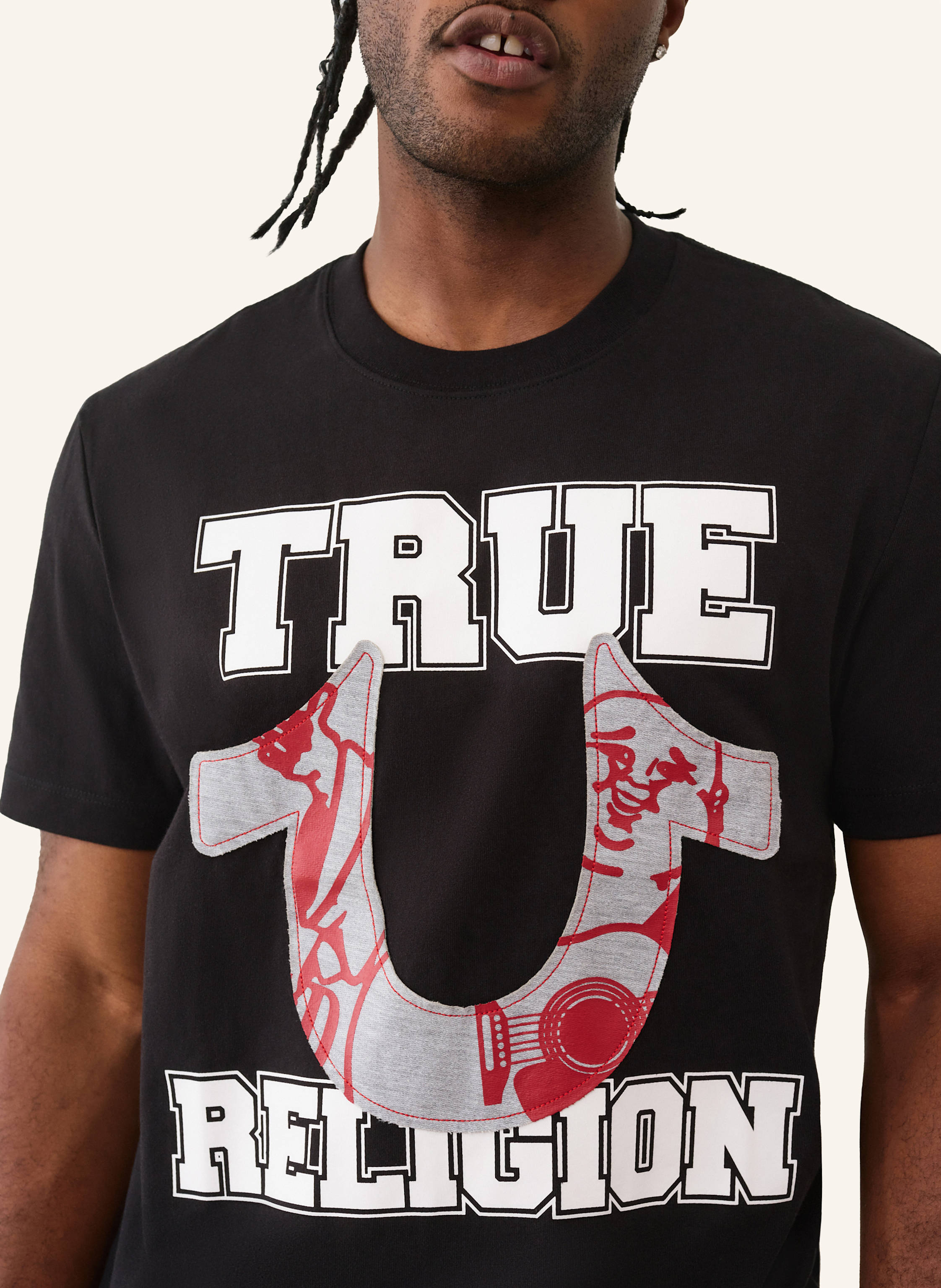 Thumbnail - True Religion T-Shirt Horseshoe schwarz