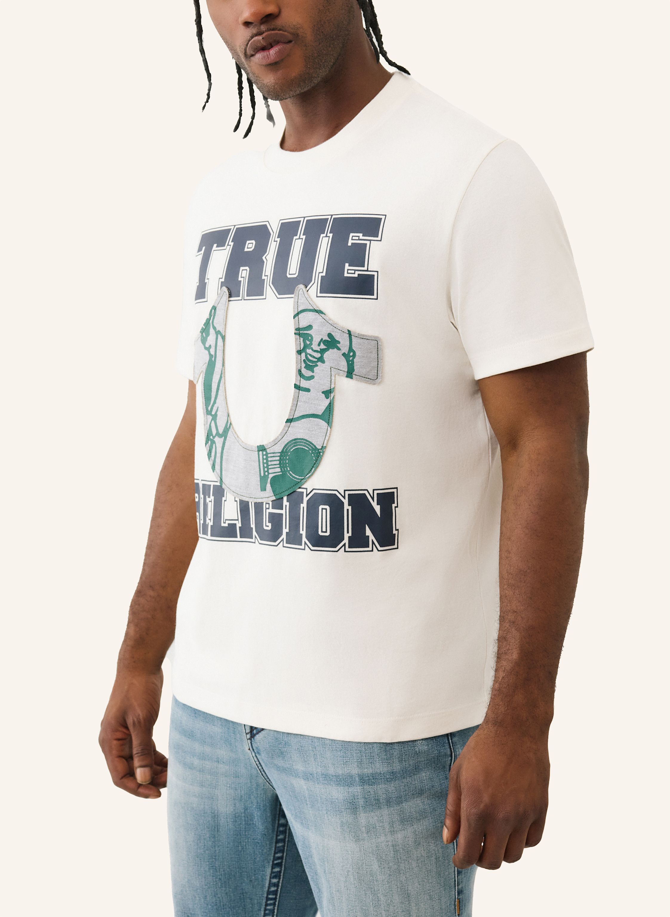 Thumbnail - True Religion T-Shirt Horseshoe weiss