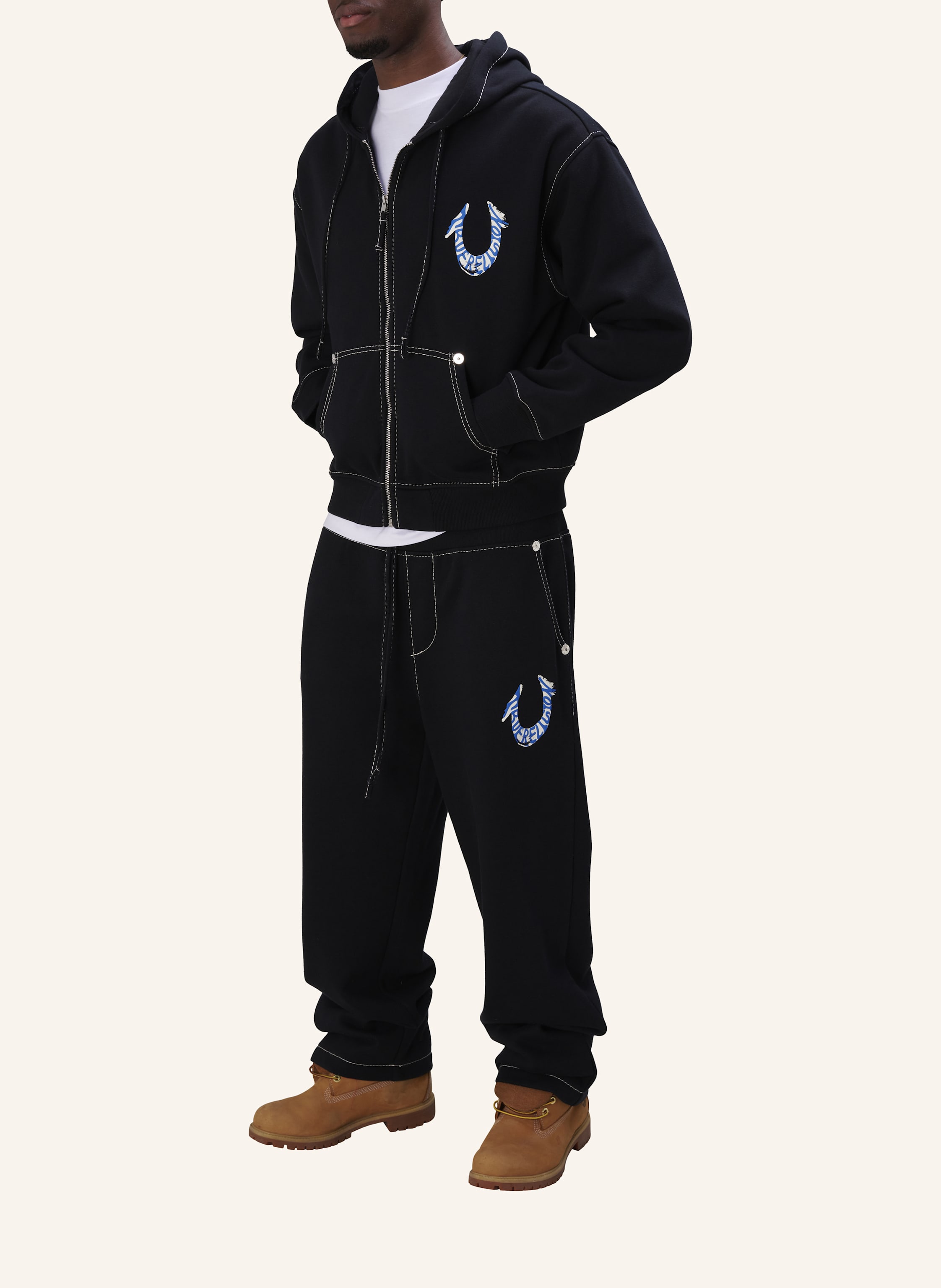 Thumbnail - True Religion Sweatpant Baggy Big T schwarz