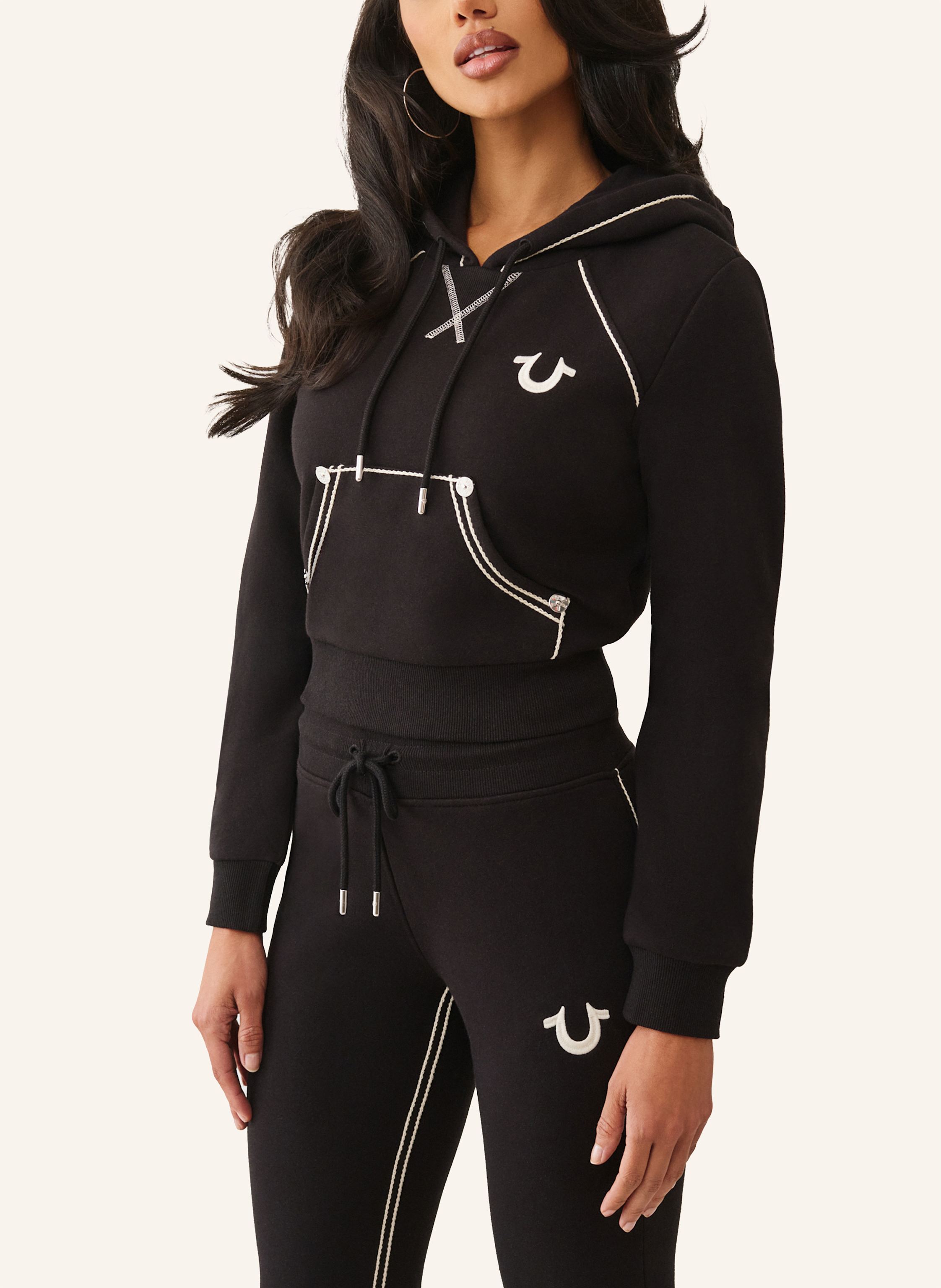 Thumbnail - True Religion Hoodie schwarz