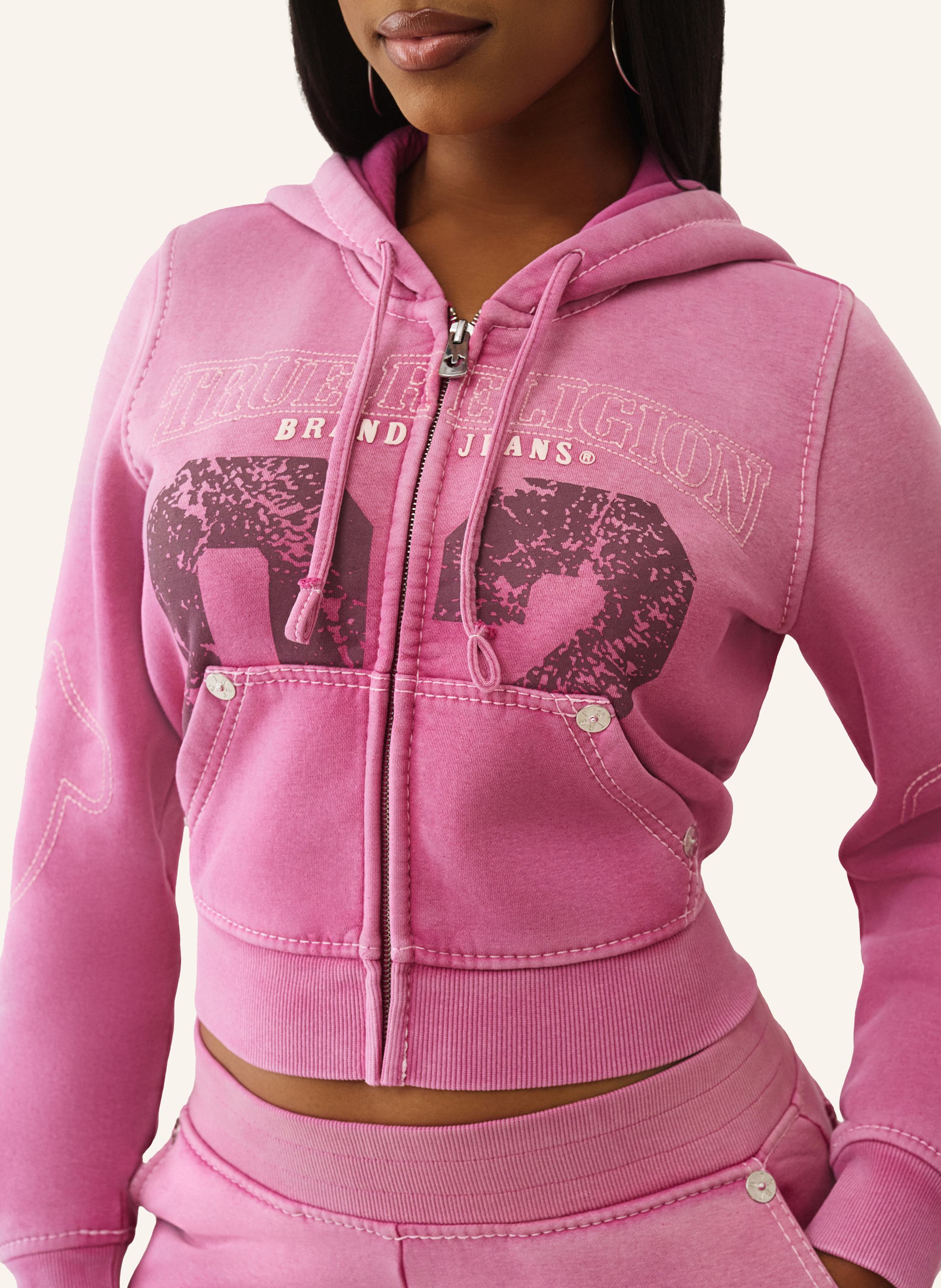 Thumbnail - True Religion Hoddie Big T pink