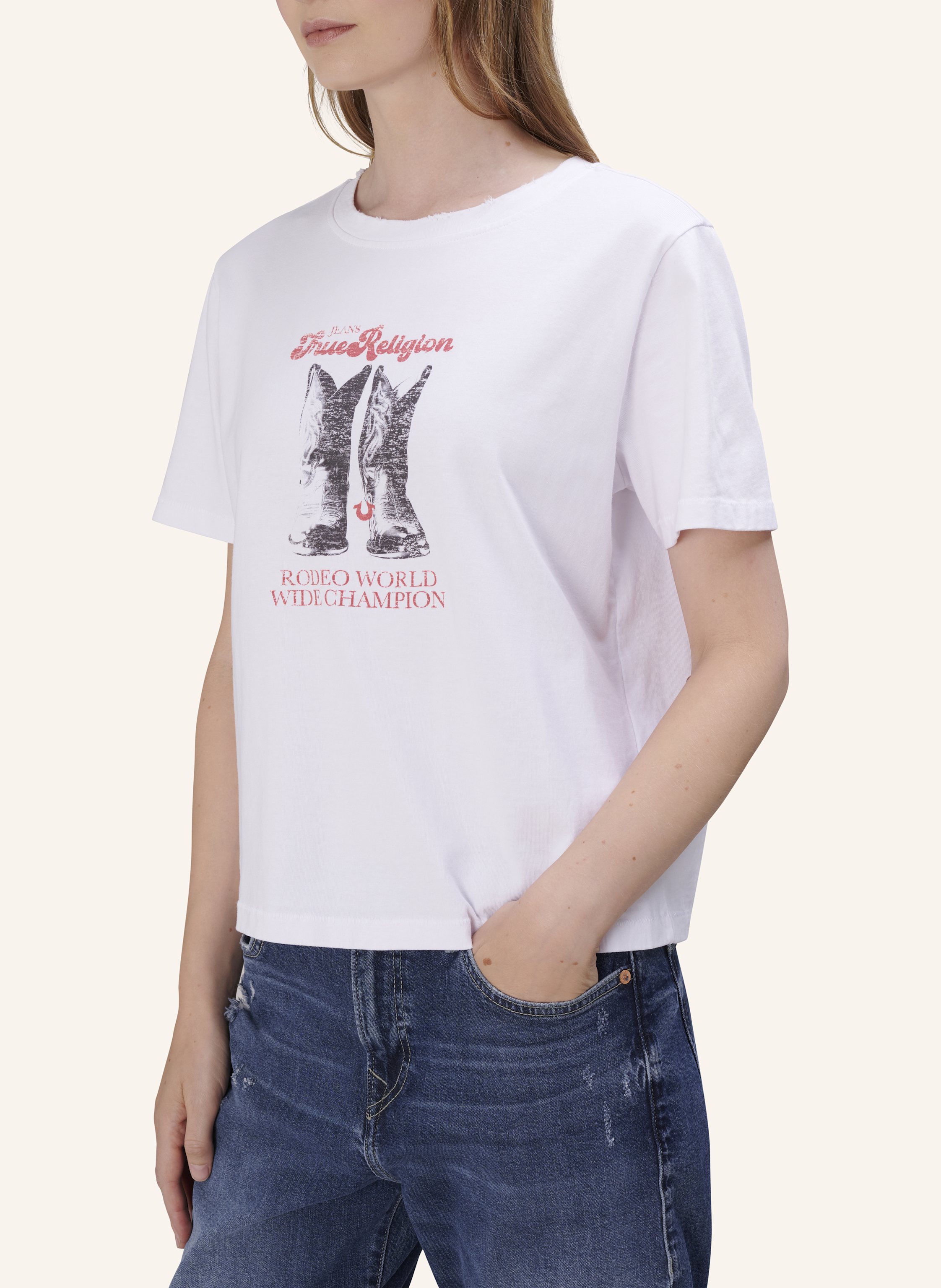 Thumbnail - True Religion T-Shirt Boots weiss