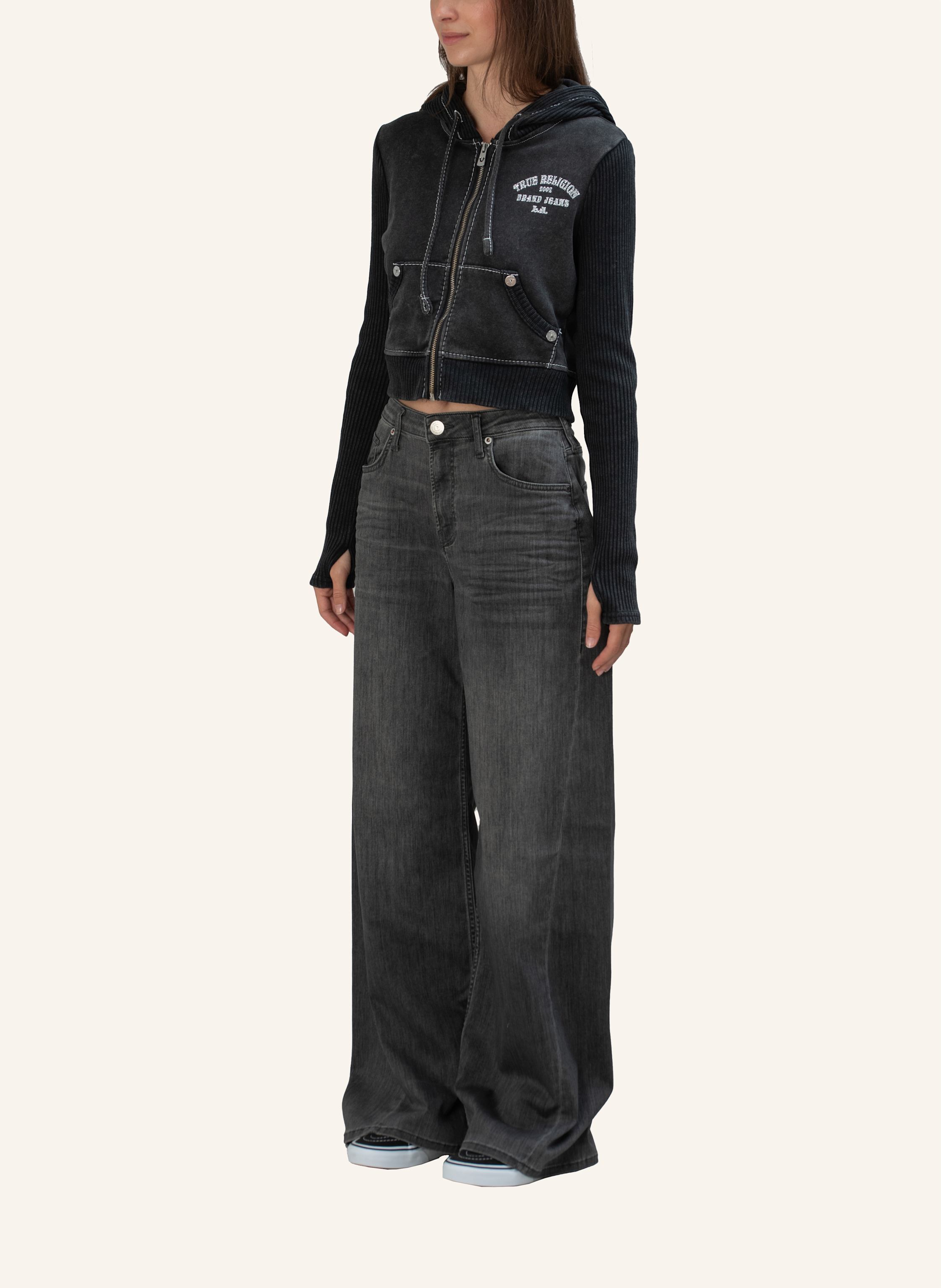 Thumbnail - True Religion Zip-Hoodie schwarz