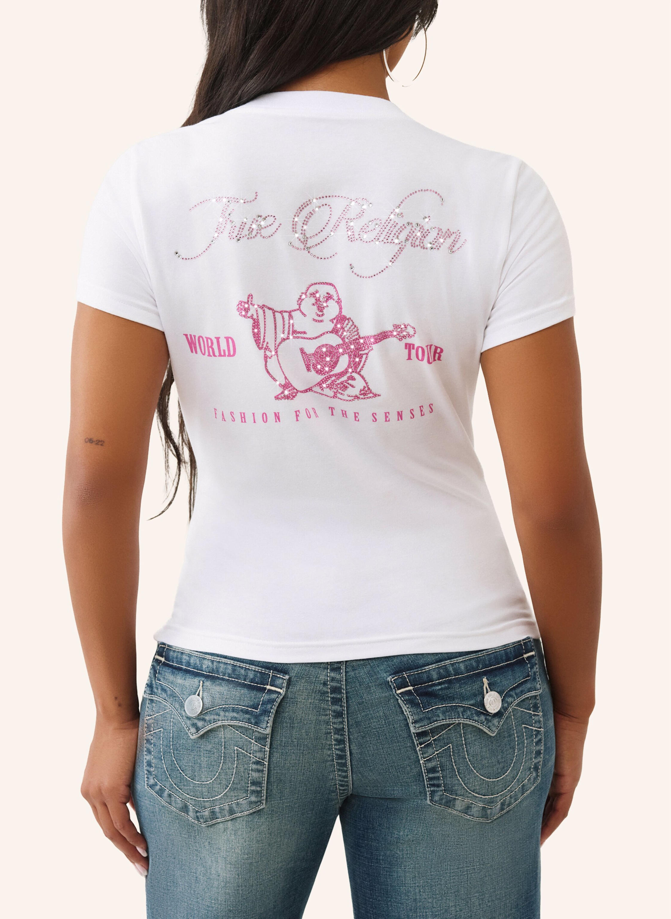 Thumbnail - True Religion T-Shirt Buddha Crystal weiss