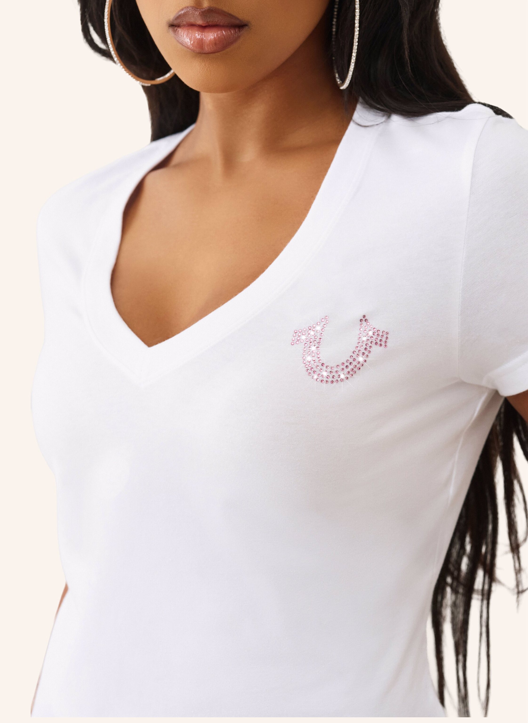 Thumbnail - True Religion T-Shirt Buddha Crystal weiss